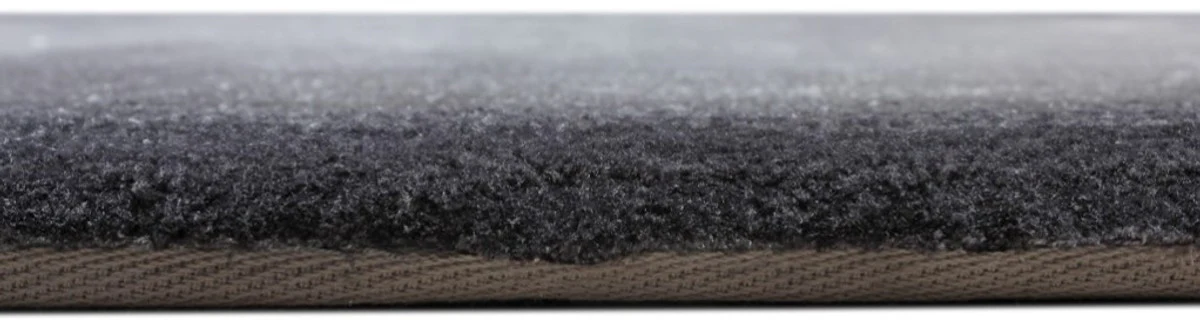 Luxury carpet gray / black 160 x 230 cm - rectangular wavy living room carpet - bedroom carpet - luxury interior - luxury quality