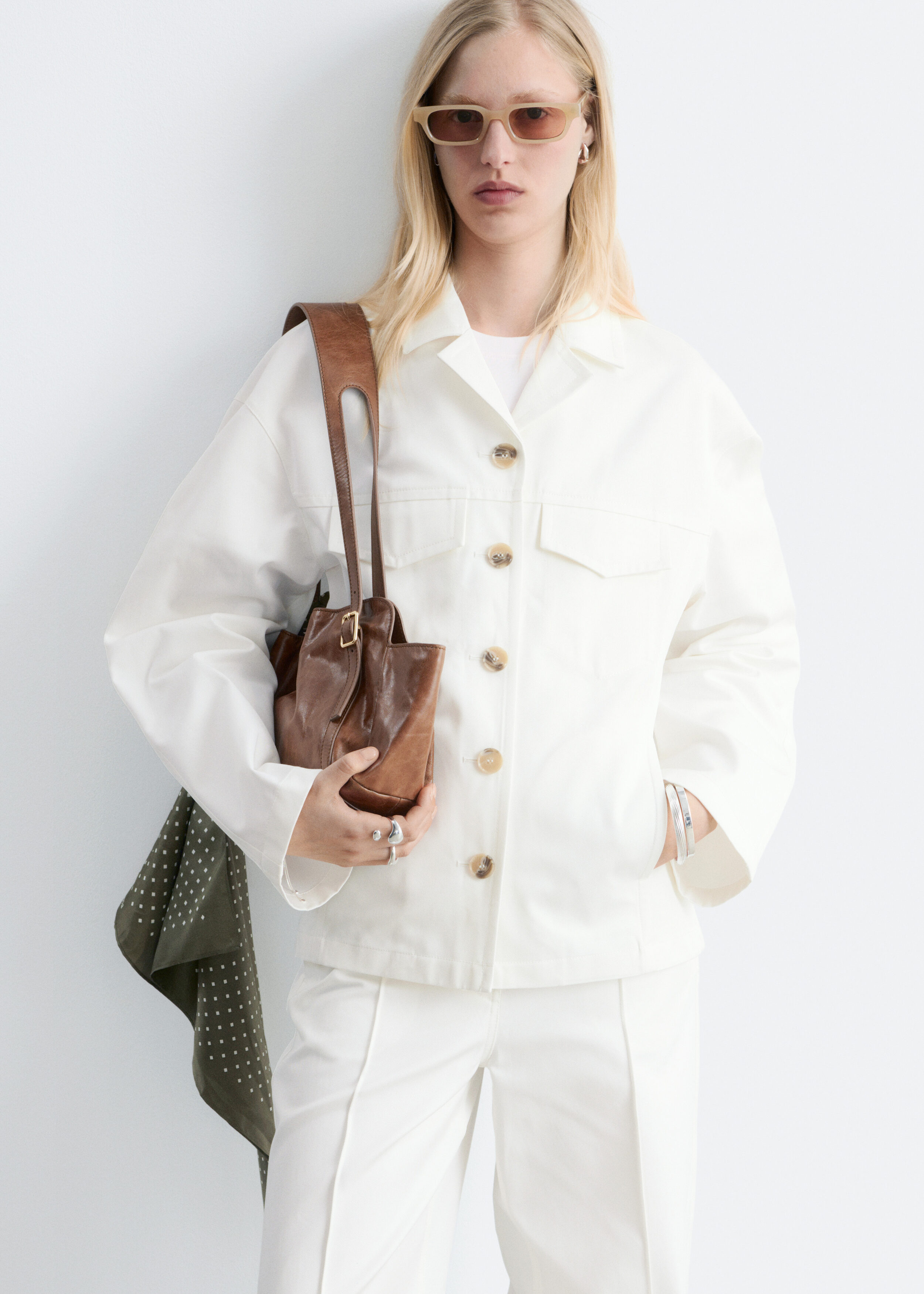 & Other Stories COTTON TWILL TAILORED JACKET
