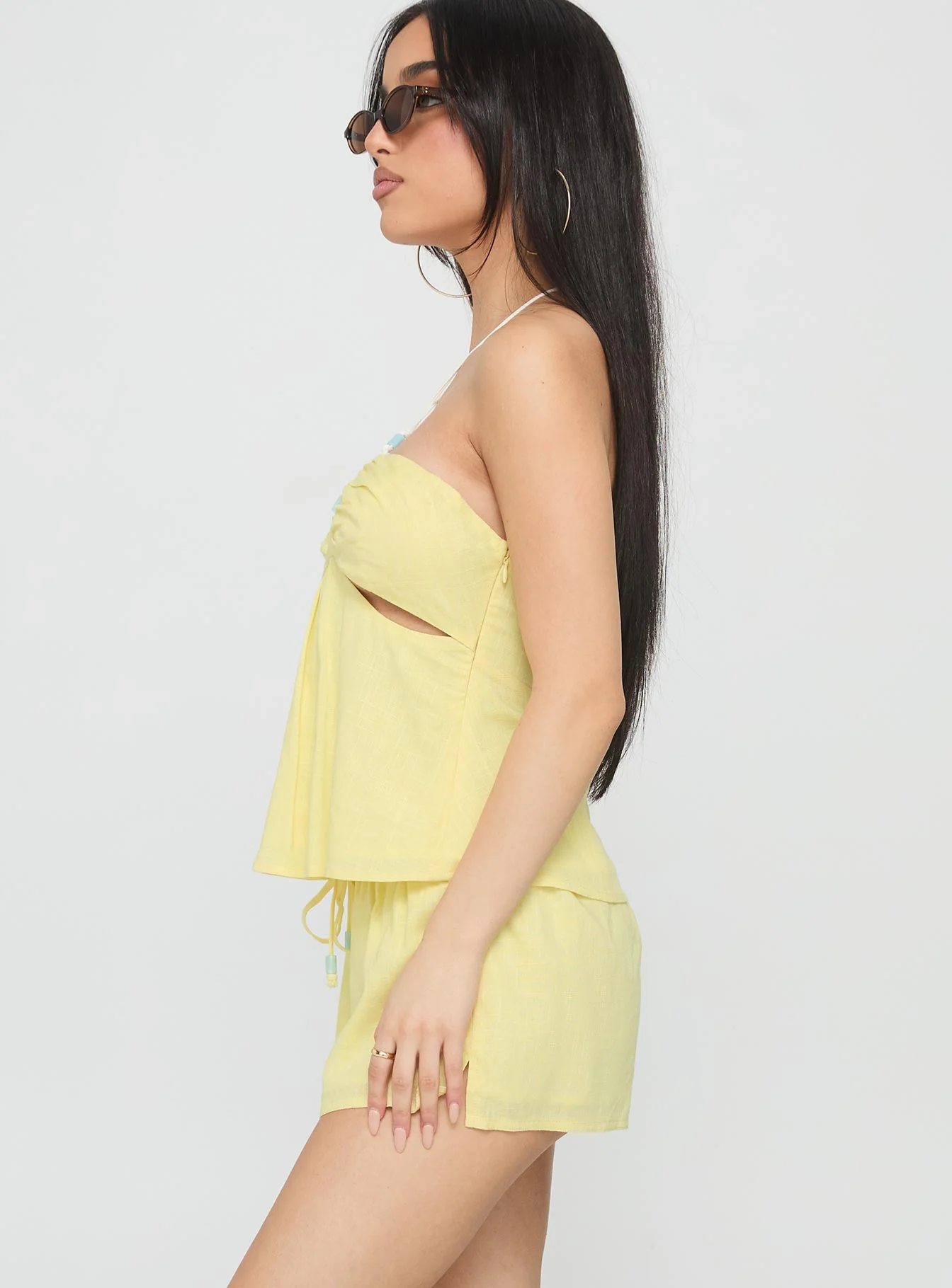 Lissone Tie Neck Set Yellow