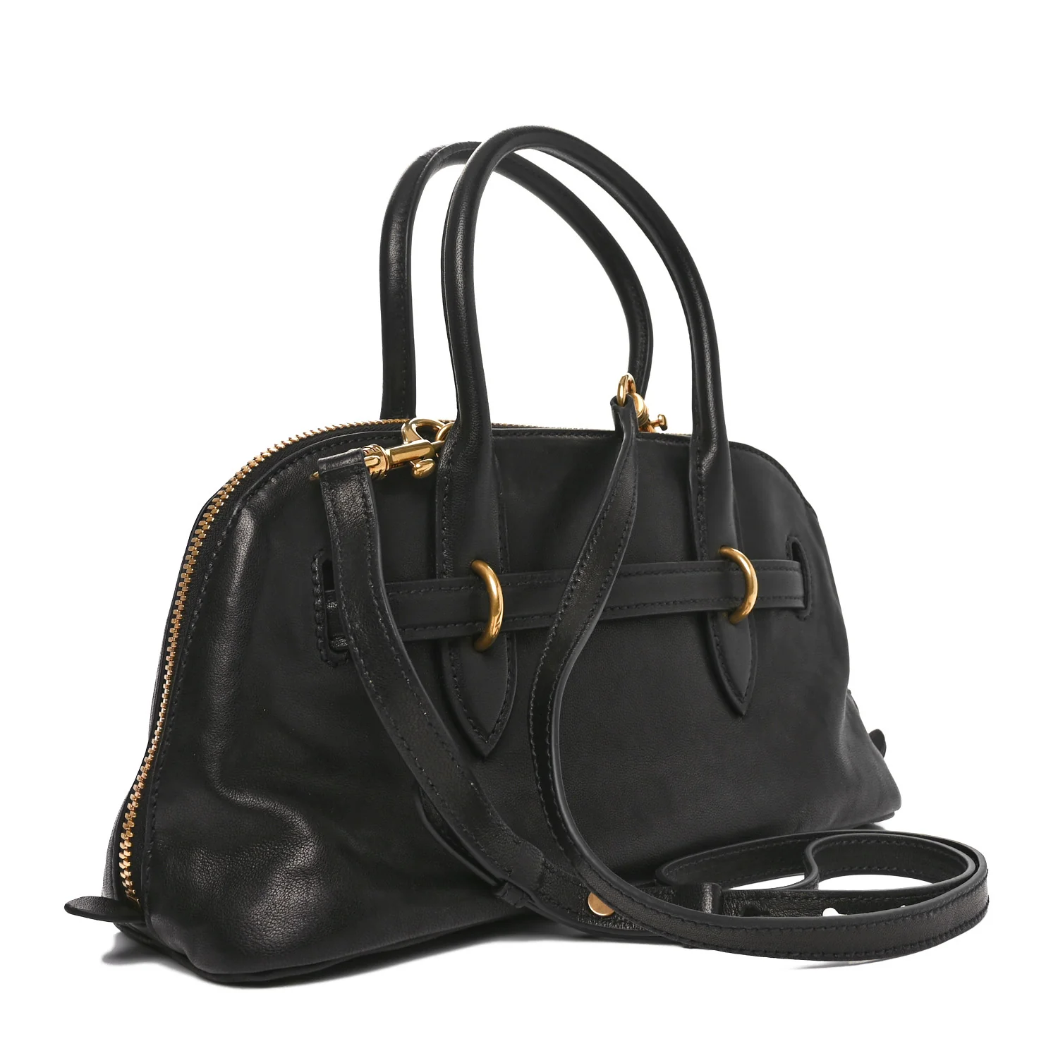 Nappa Aviator Regular Aventure Bag Black - Top Club