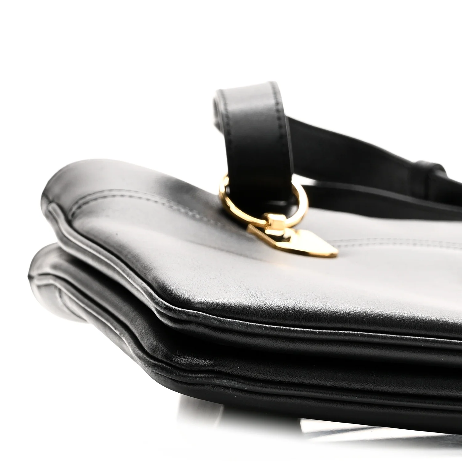 Vitello Palmellato Lux Large Arli Top Handle Bag Black - Top Club
