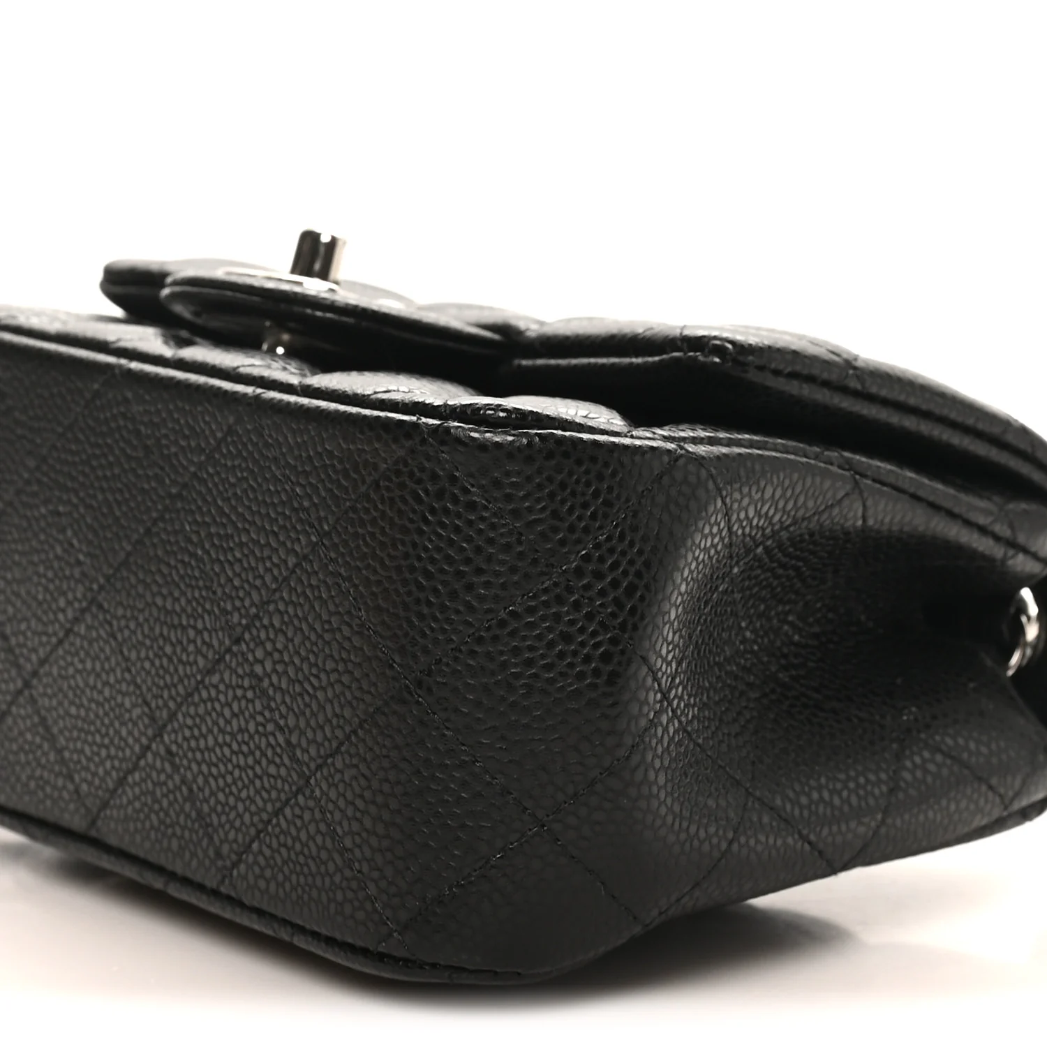 Caviar Quilted Mini Square Flap Black - Top Club