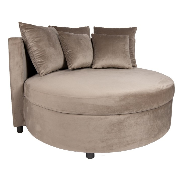 Fauteuil XL Rond inclusief 5 kussens Beige