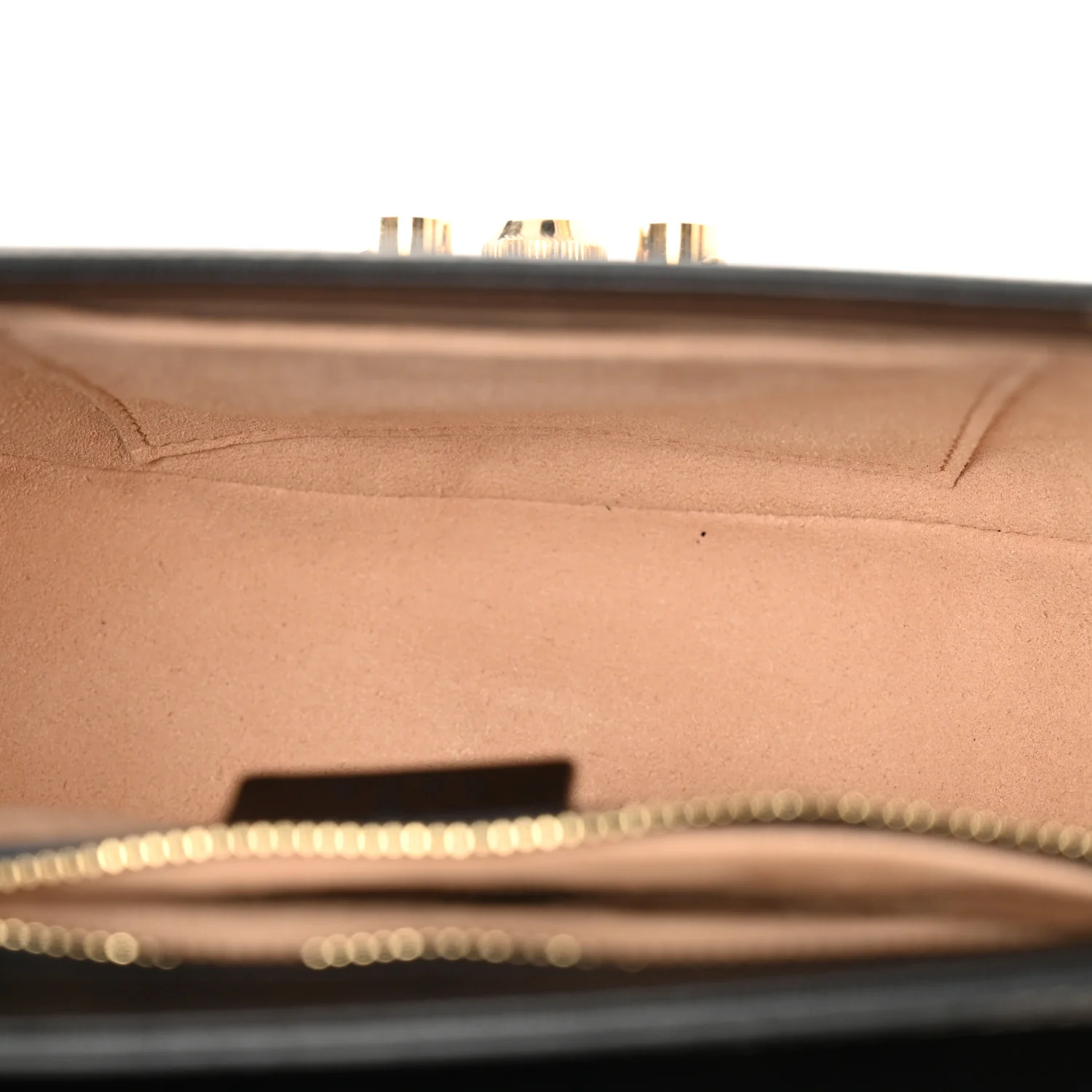 GG Supreme Monogram Calfskin Small Padlock Messenger Shoulder Bag Beige Black Cuir - Top Club