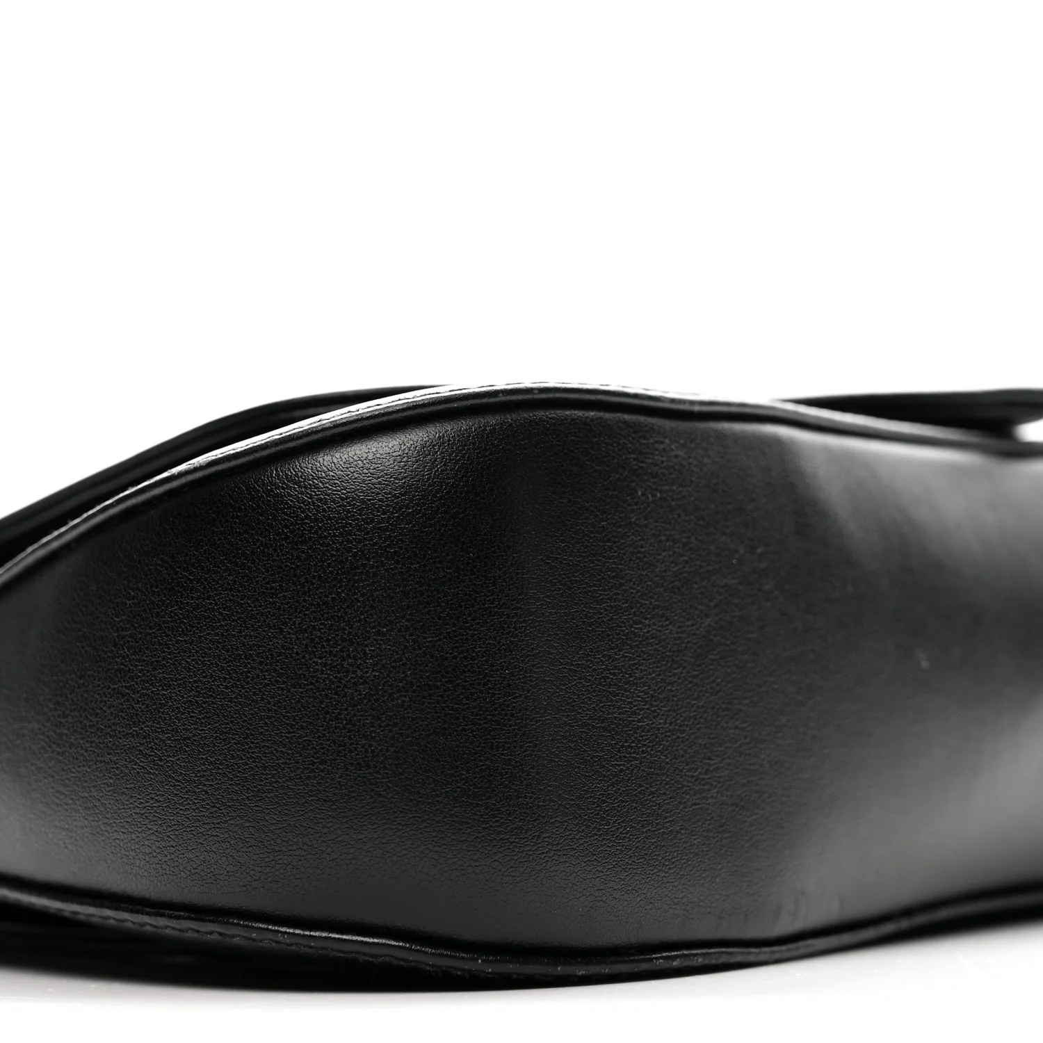 City Calfskin Saffiano Sidonie Shoulder Bag Black - Top Club