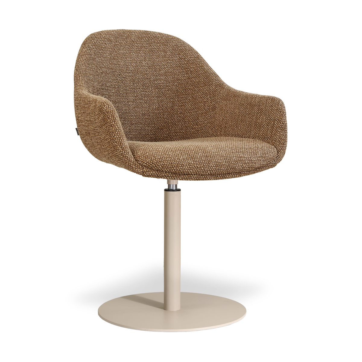 Eetkamerstoel Niva-Mae draaibare tulp bruin blend - Beige