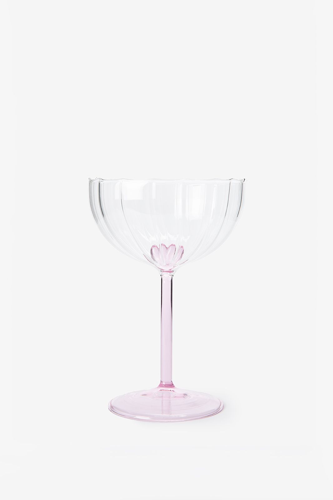 Champagneglazen met roze hartje aan de binnenkant