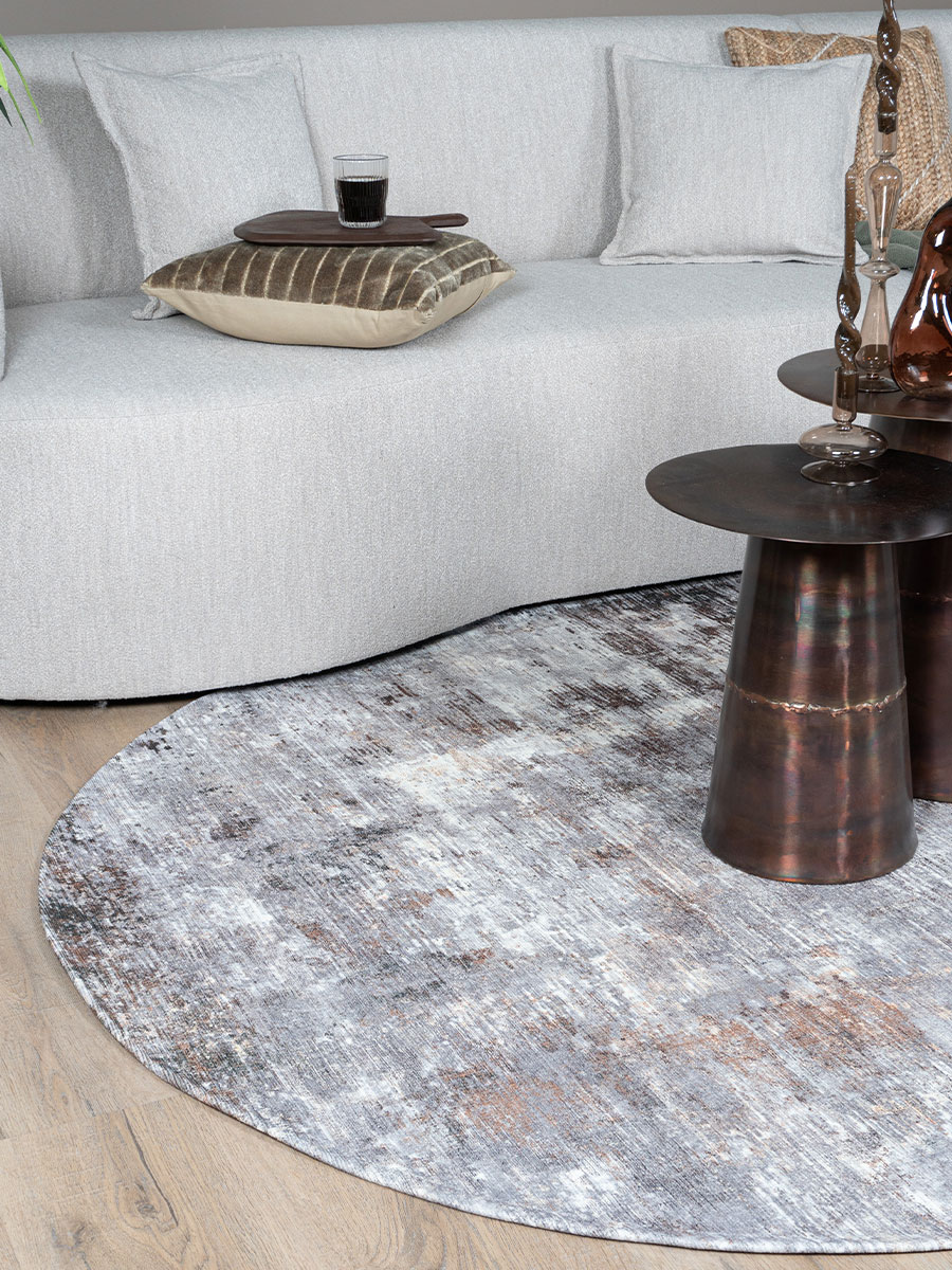 Vloerkleed Yara Brown – Ovaal 200 x 290 cm