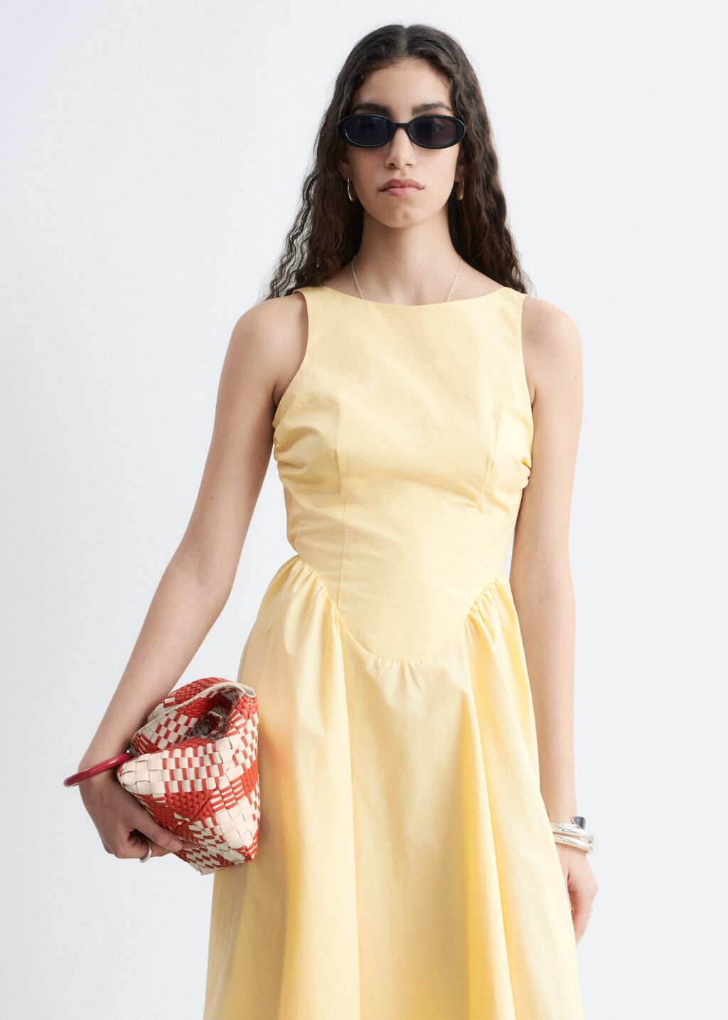 & Other Stories TIE-BACK MIDI DRESS