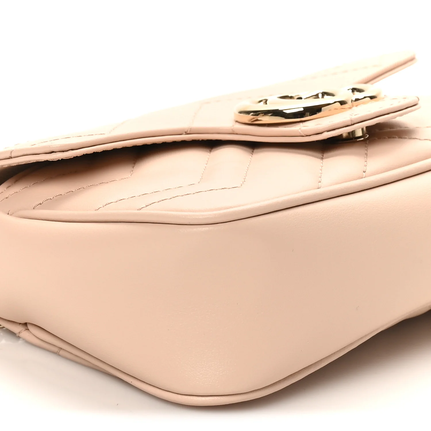 Calfskin Matelasse Super Mini GG Marmont Shoulder Bag Porcelain Rose - Top Club