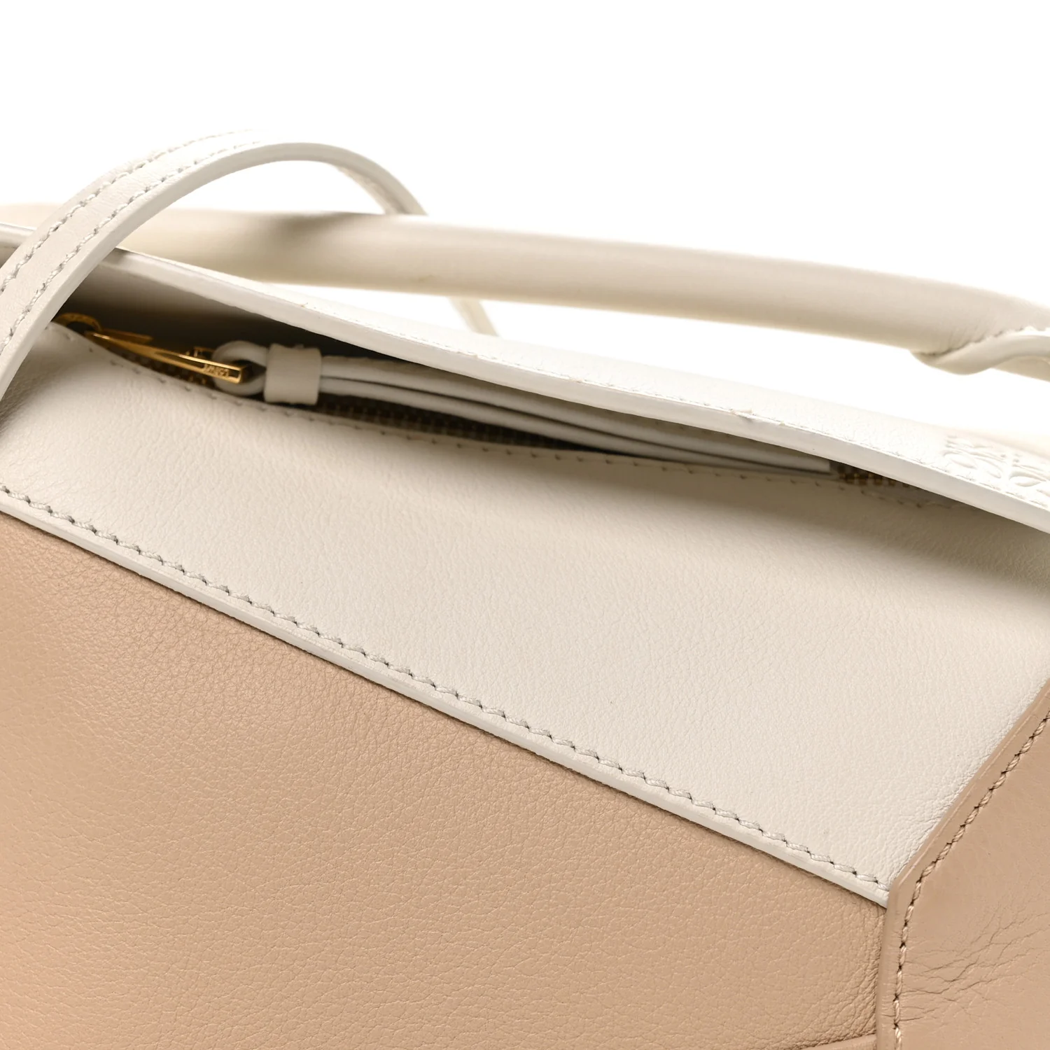 Calfskin Mini Puzzle Edge Bag Soft White Paper Craft - Top Club