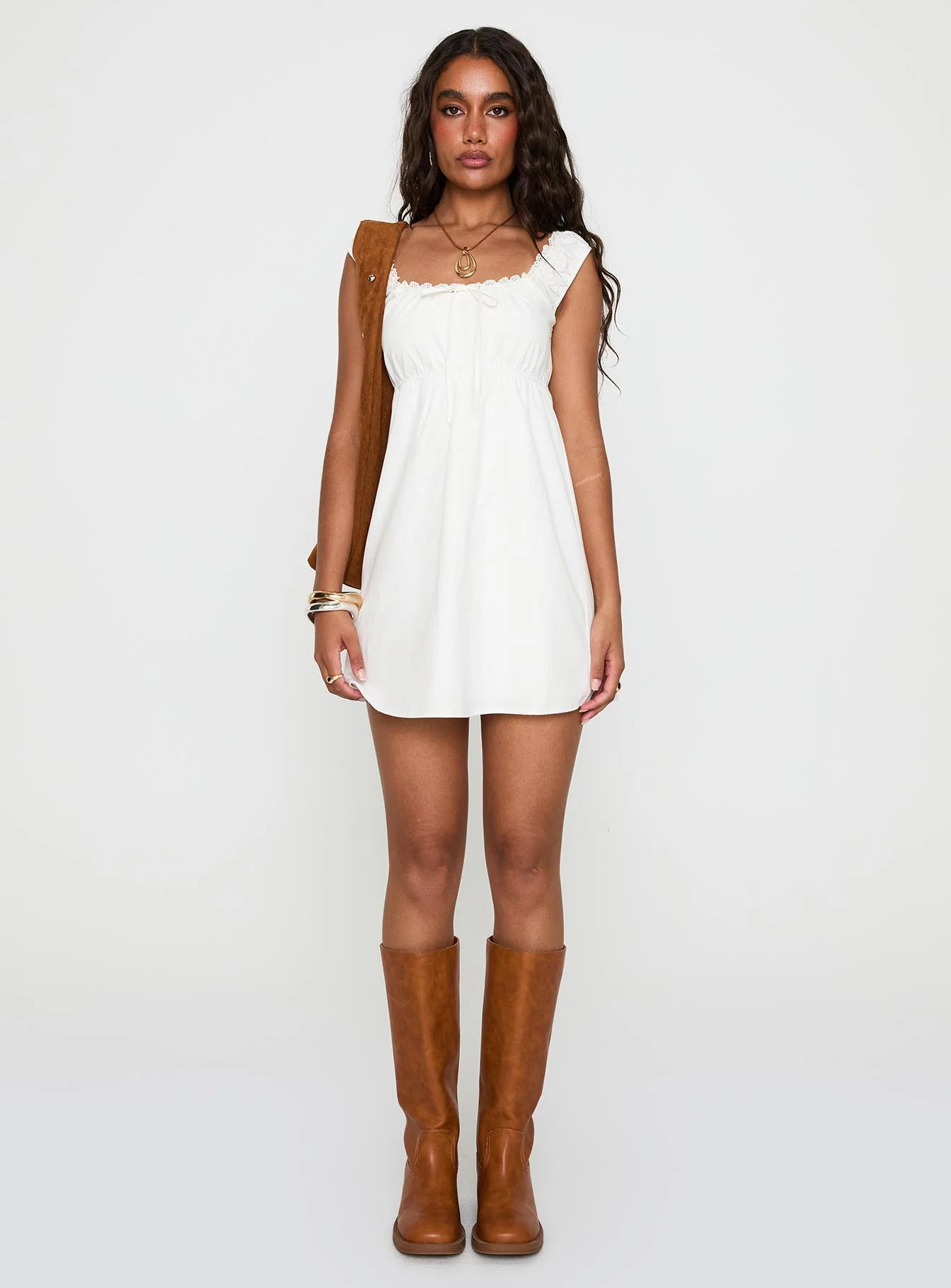 Gentle Love Mini Dress White