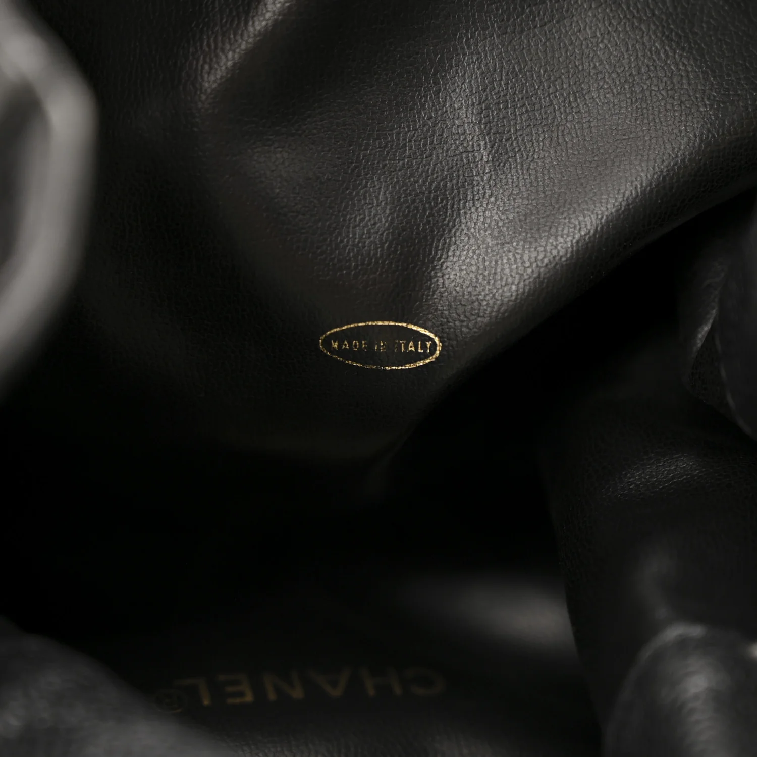 Caviar Quilted Drawstring Backpack Black - Top Club