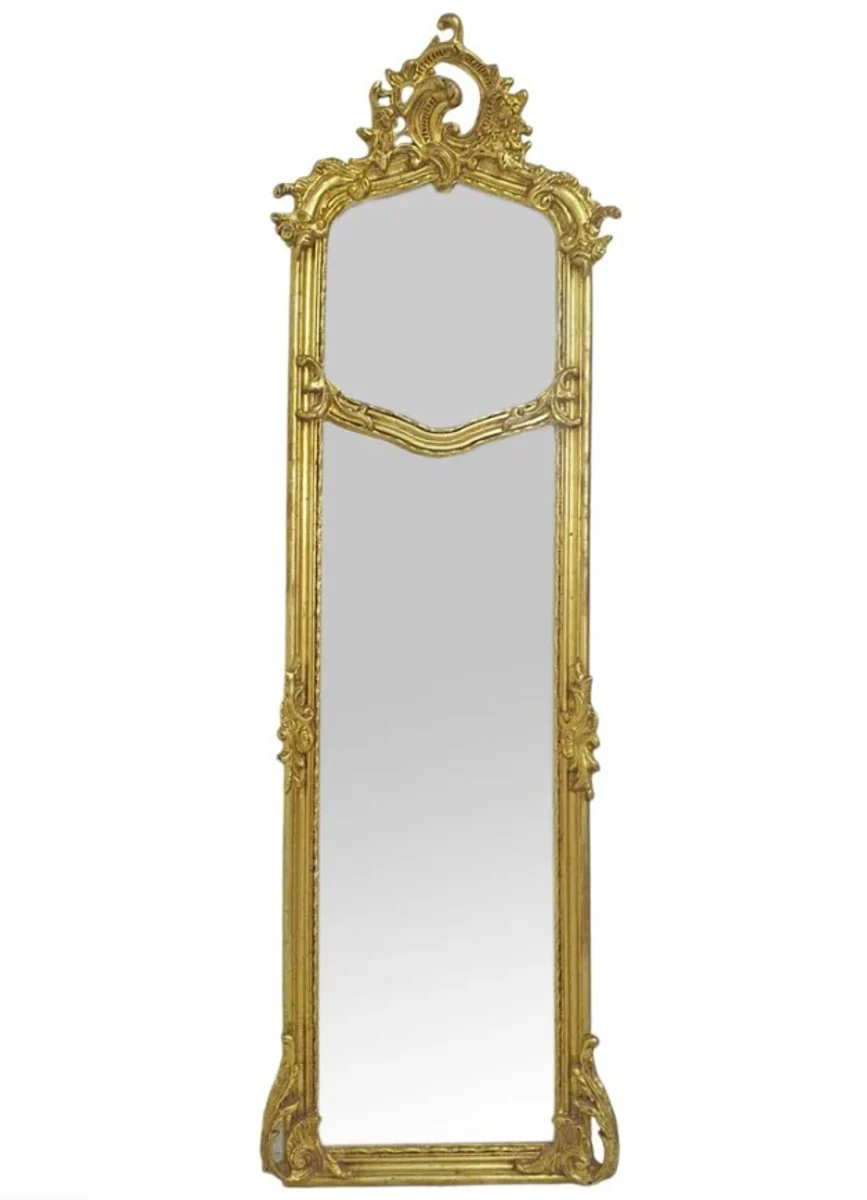 Baroque mirror antique gold 50 x H. 170 cm - handmade antique style wall mirror - baroque furniture