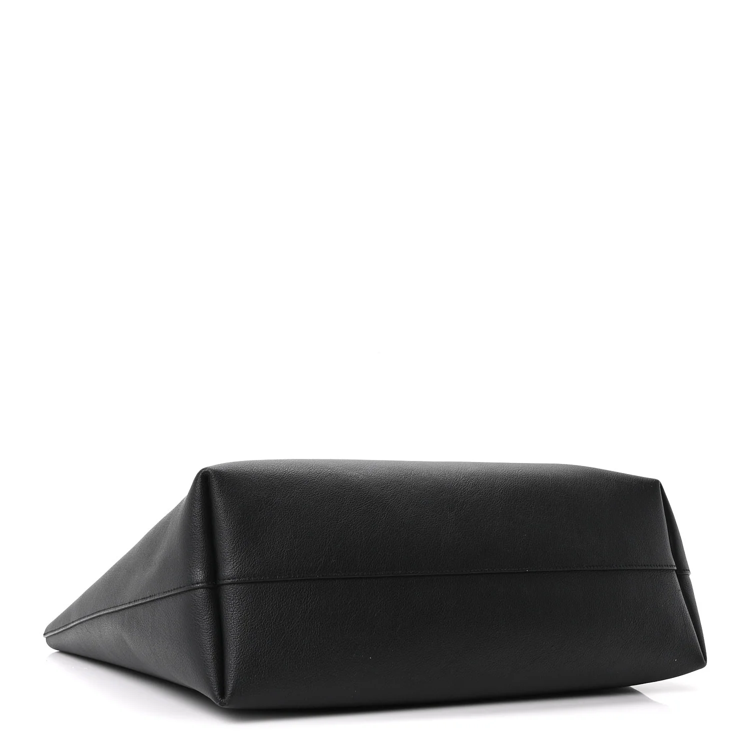 Calfskin Large Shopping Tote Black - Top Club