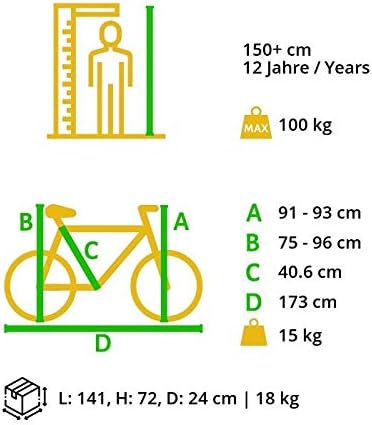 BIKESTAR Hardtail Mountain Bike in Alluminio, Freni a Disco, 26 27.5 29