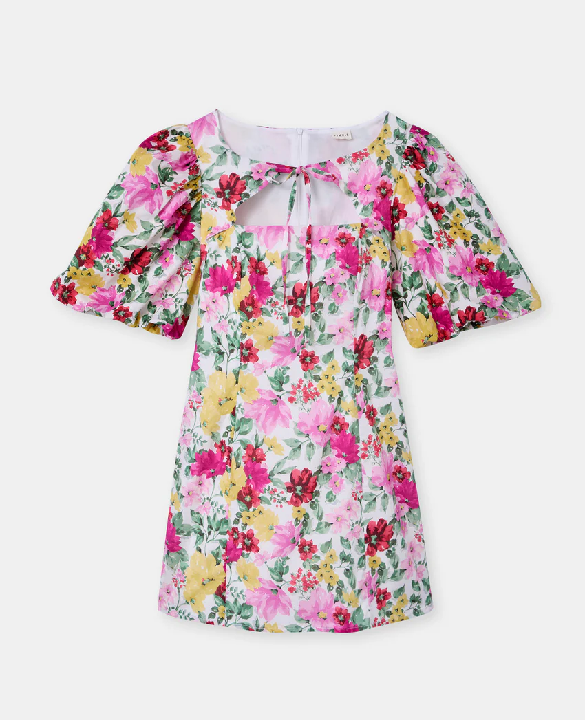 Pimkie Robe courte manches ballons motif fleurs