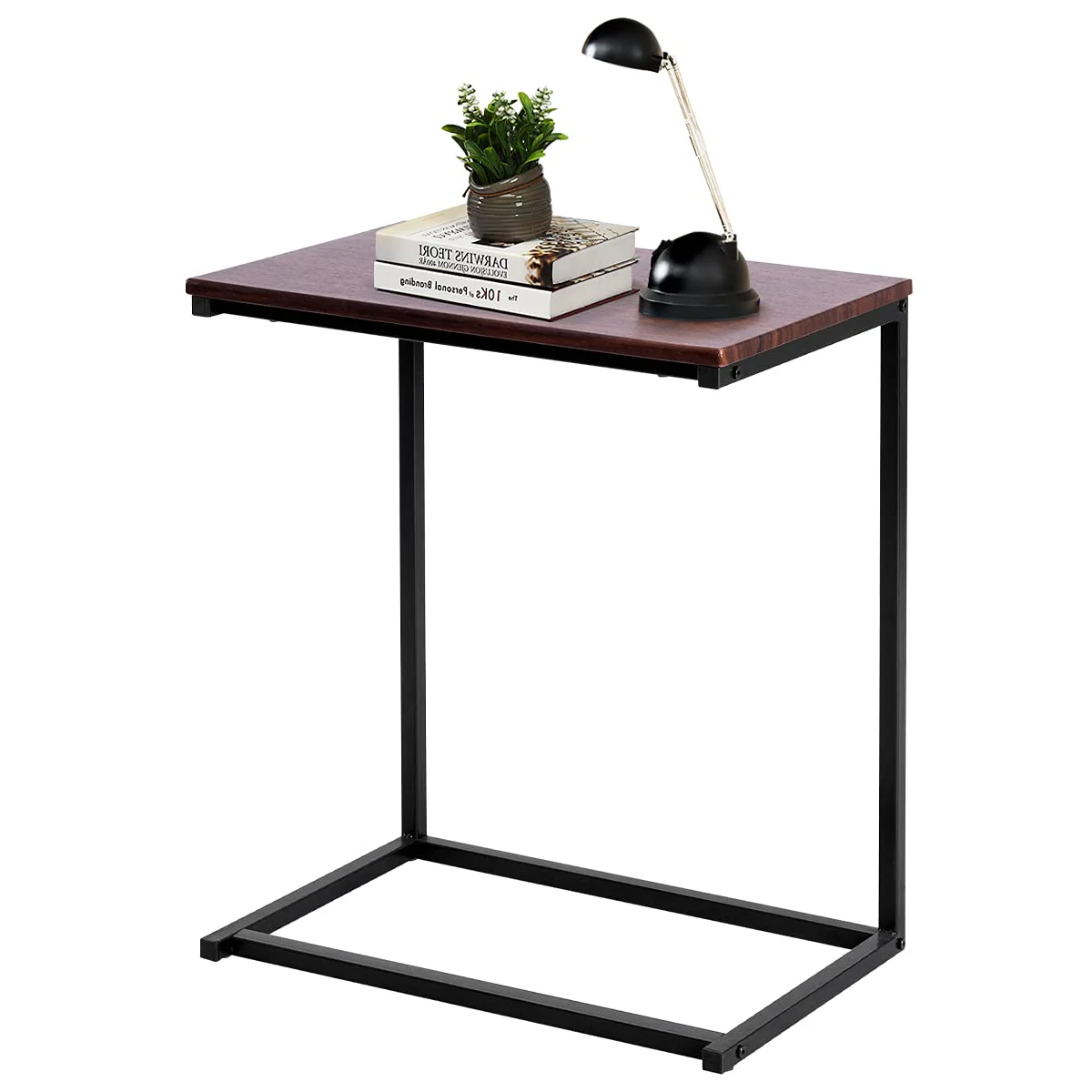 BEFOUNDLOVELY Sofa Bed Side Table Compact C-Shaped Couch End Table