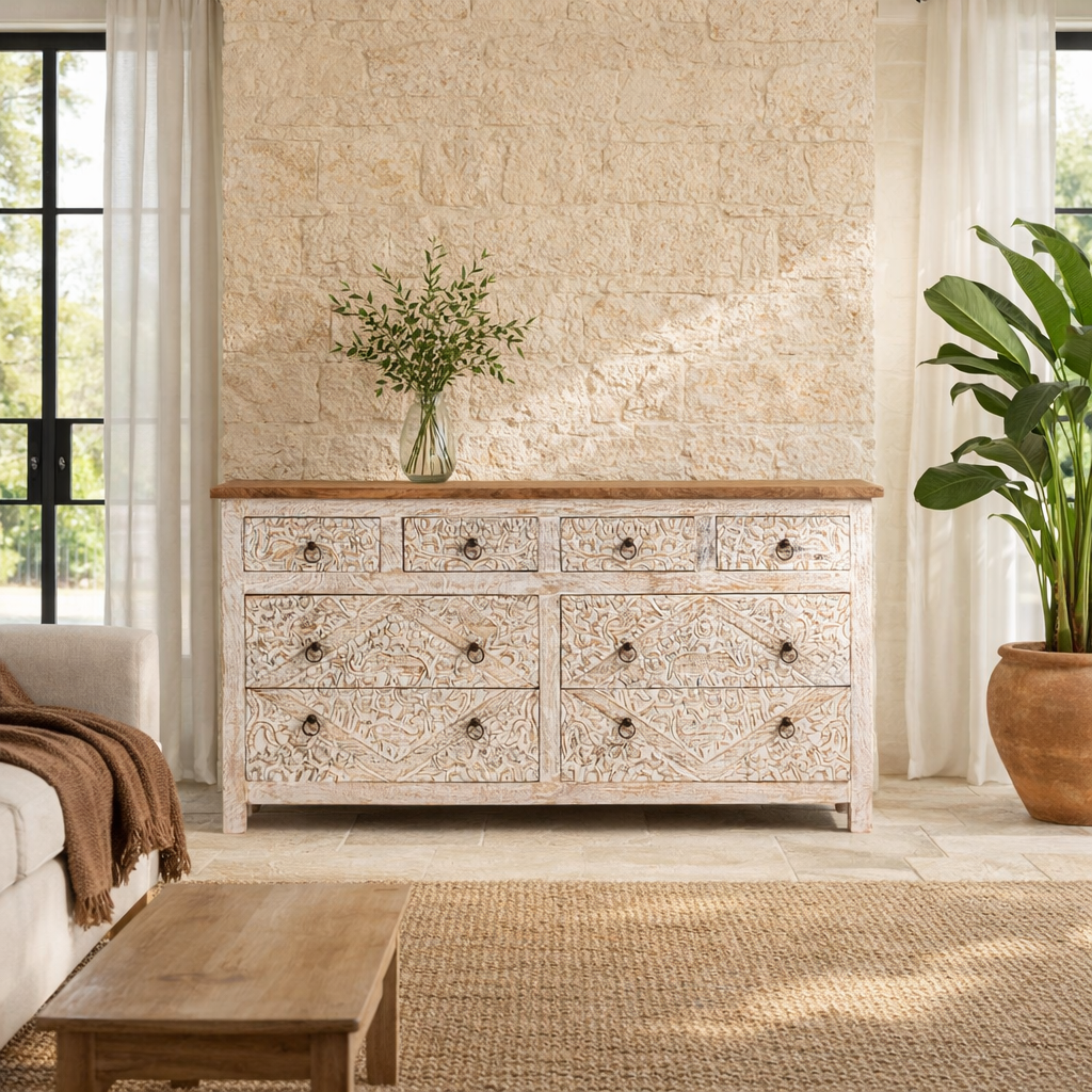 Kutiyana - Gesneden Mangohouten Dressoir