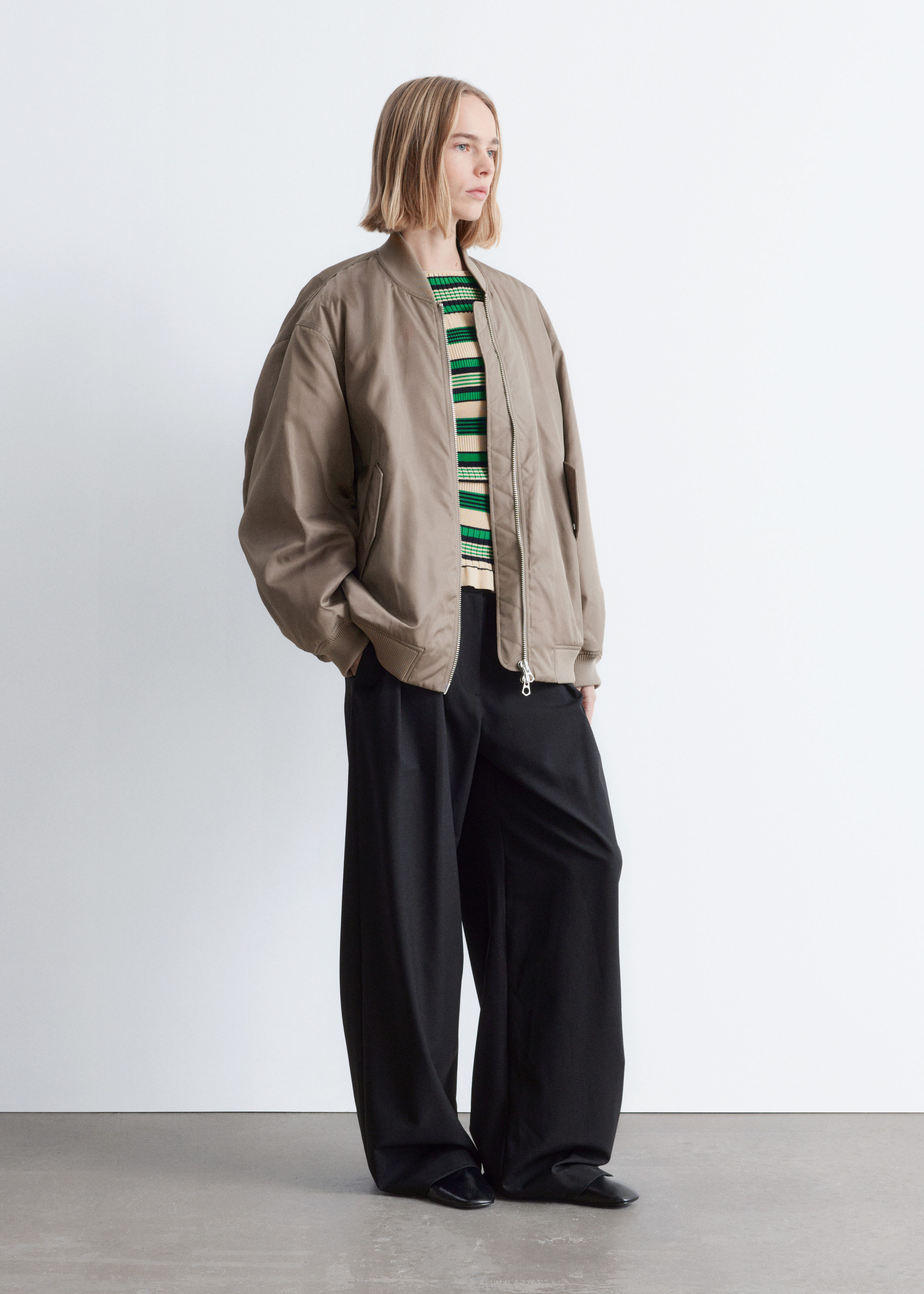& Other Stories LONG BOMBER JACKET