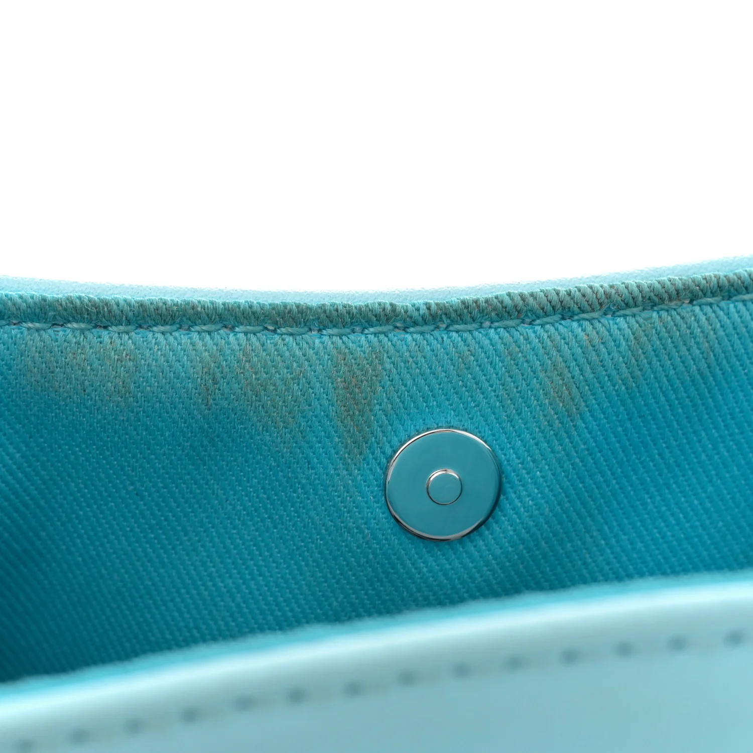 Vegan Leather Small Shopping Bag Pool Blue - Top Club