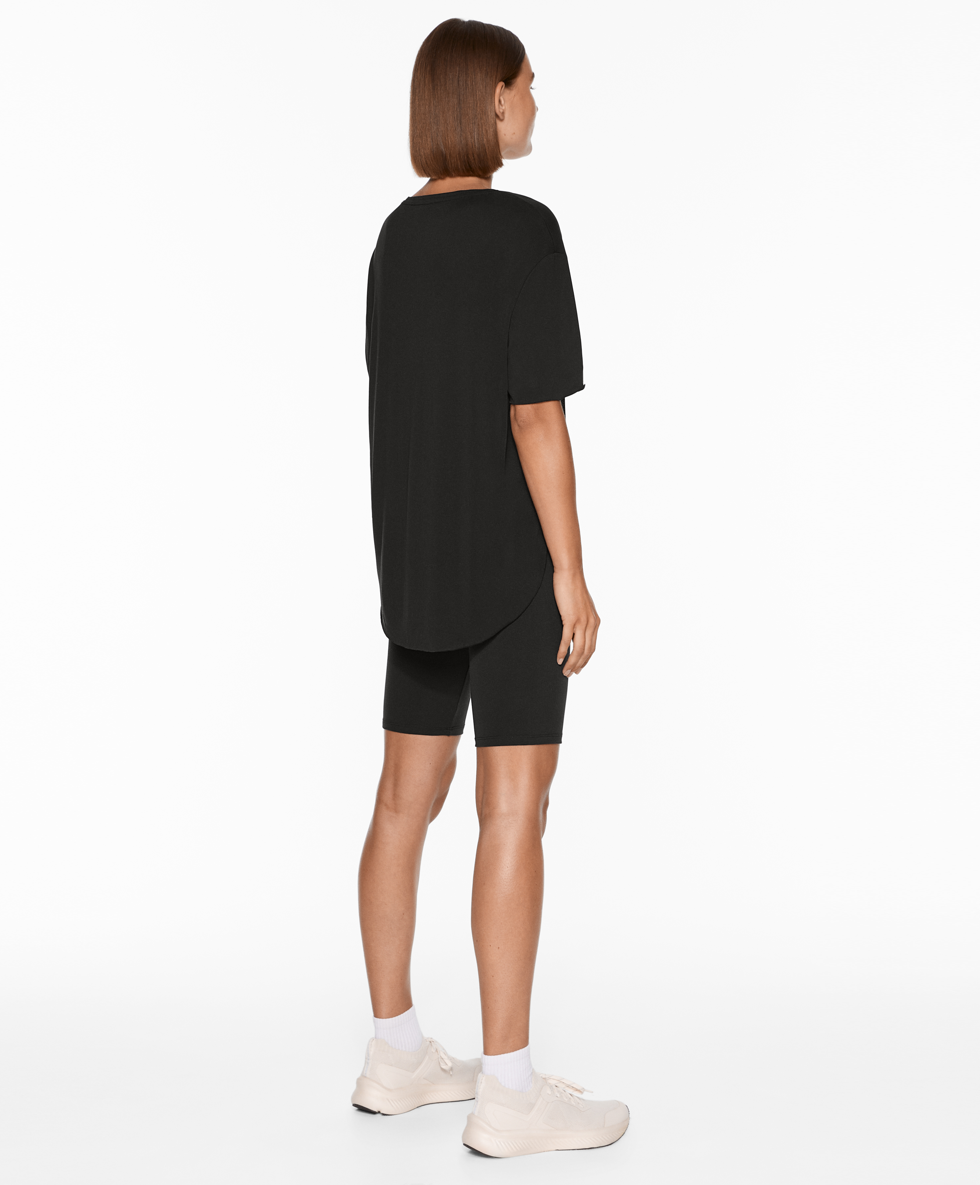 OYSHO Modal blend short-sleeved slogan T-shirt