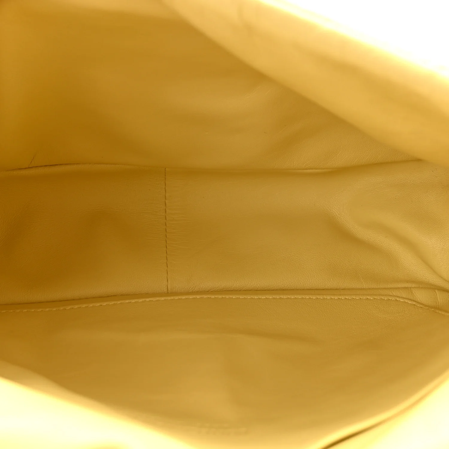 Paper Calfskin Puffy Flap Butter Brass - Top Club