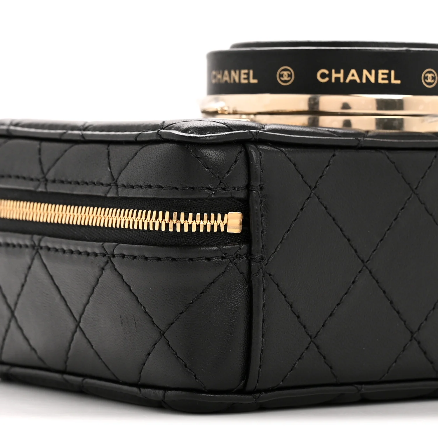 Lambskin Quilted Coco Click Bag Black - Top Club