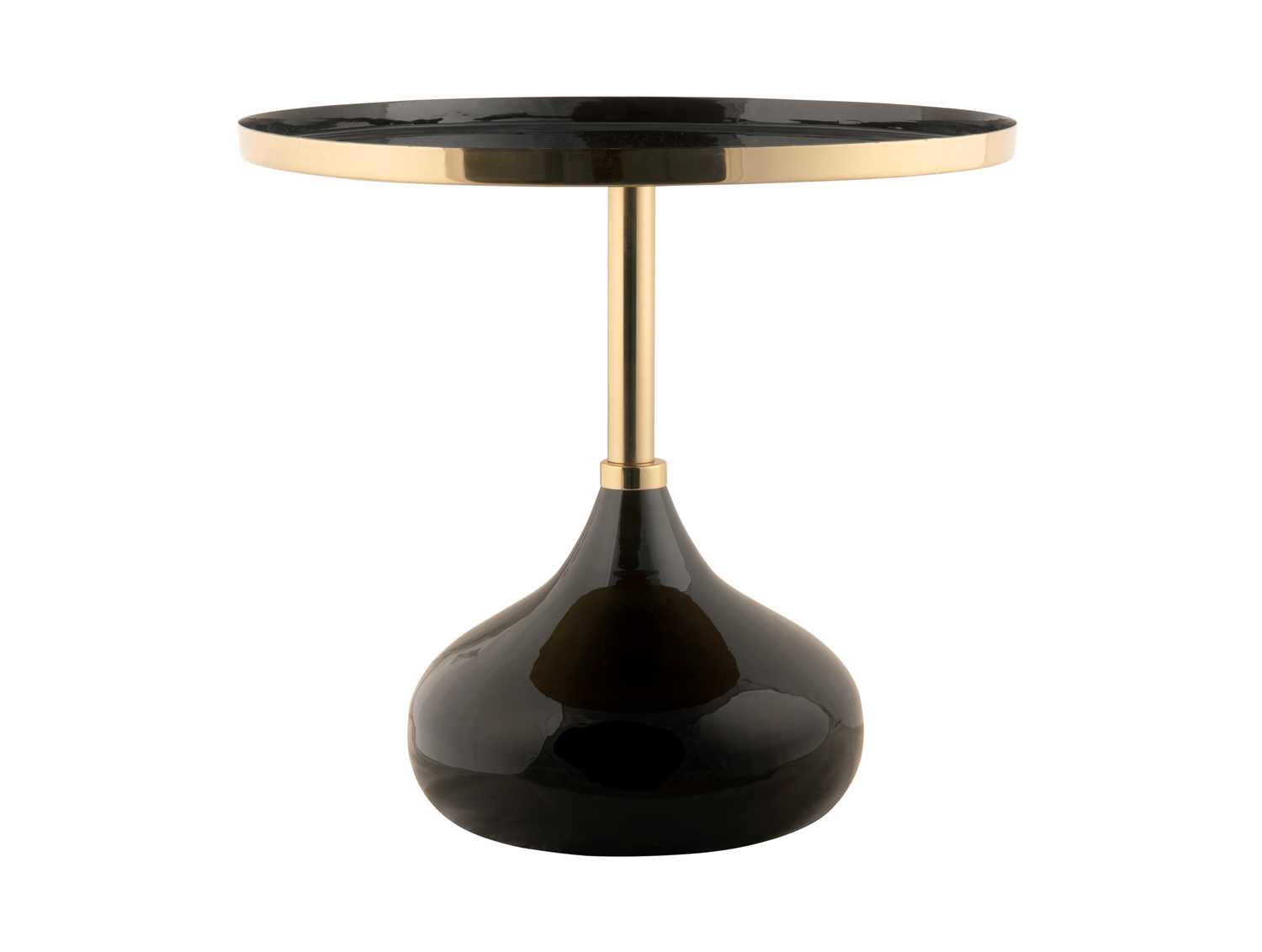 Side table Mila iron enamel large black