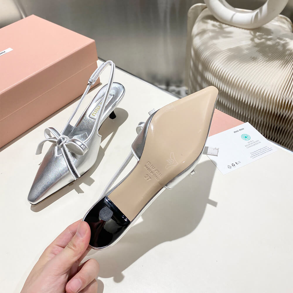 MiuMiu Nappa leather slingback pumps - Top Club