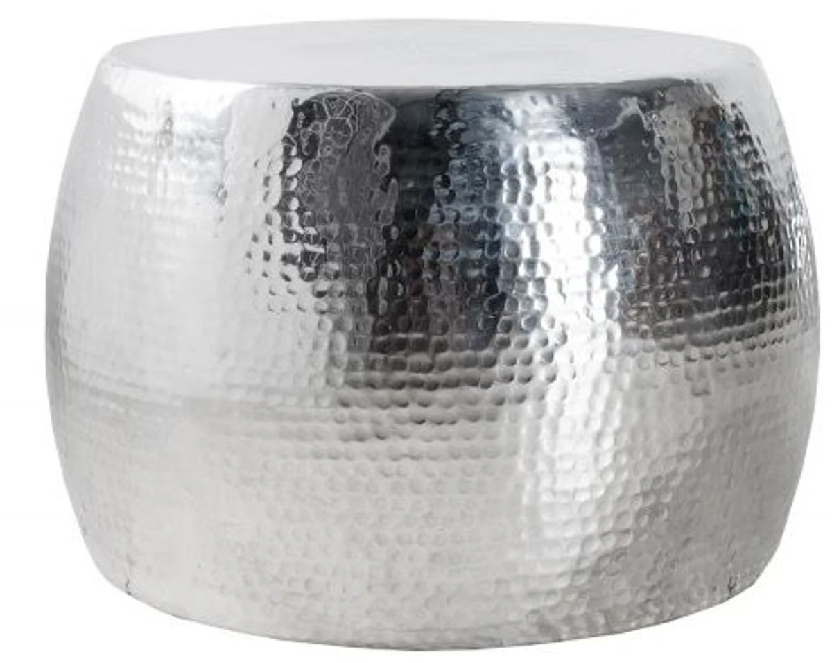 Luxury coffee table silver 60 cm aluminum - living room salon table - unique