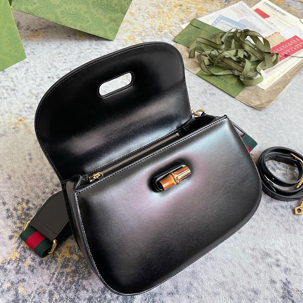 GUCCI BAMBOO 1947 JUMBO GG SMALL TOP HANDLE BAG - Top Club