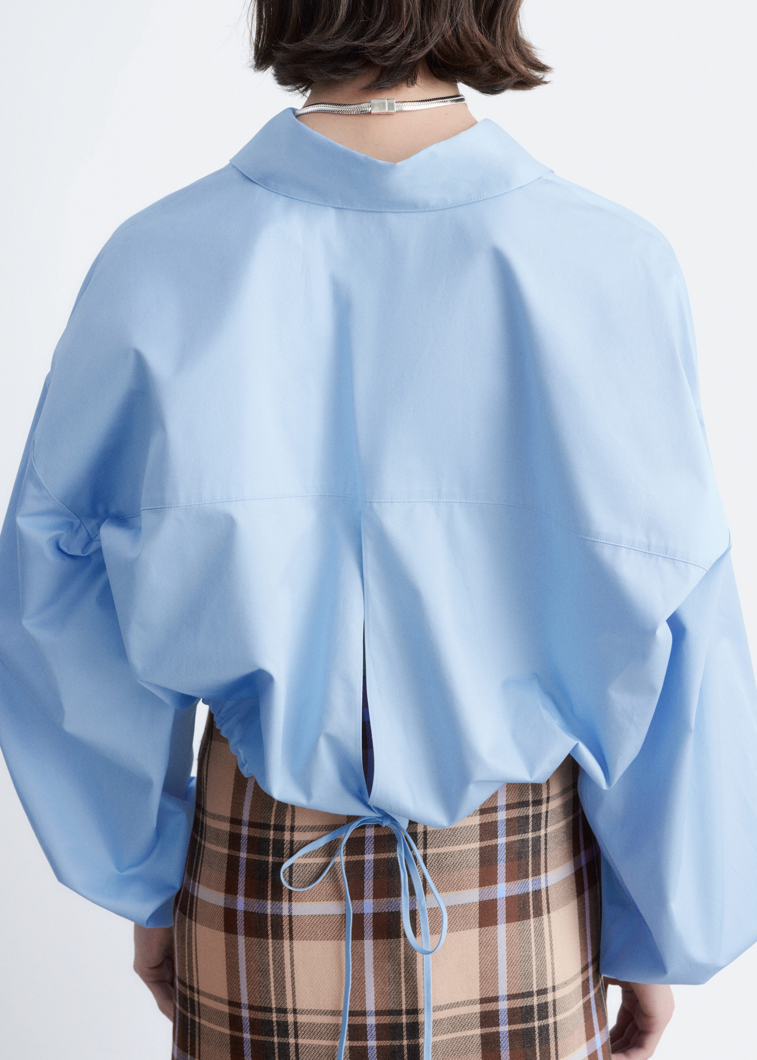 & Other Stories CROPPED DRAWSTRING SHIRT