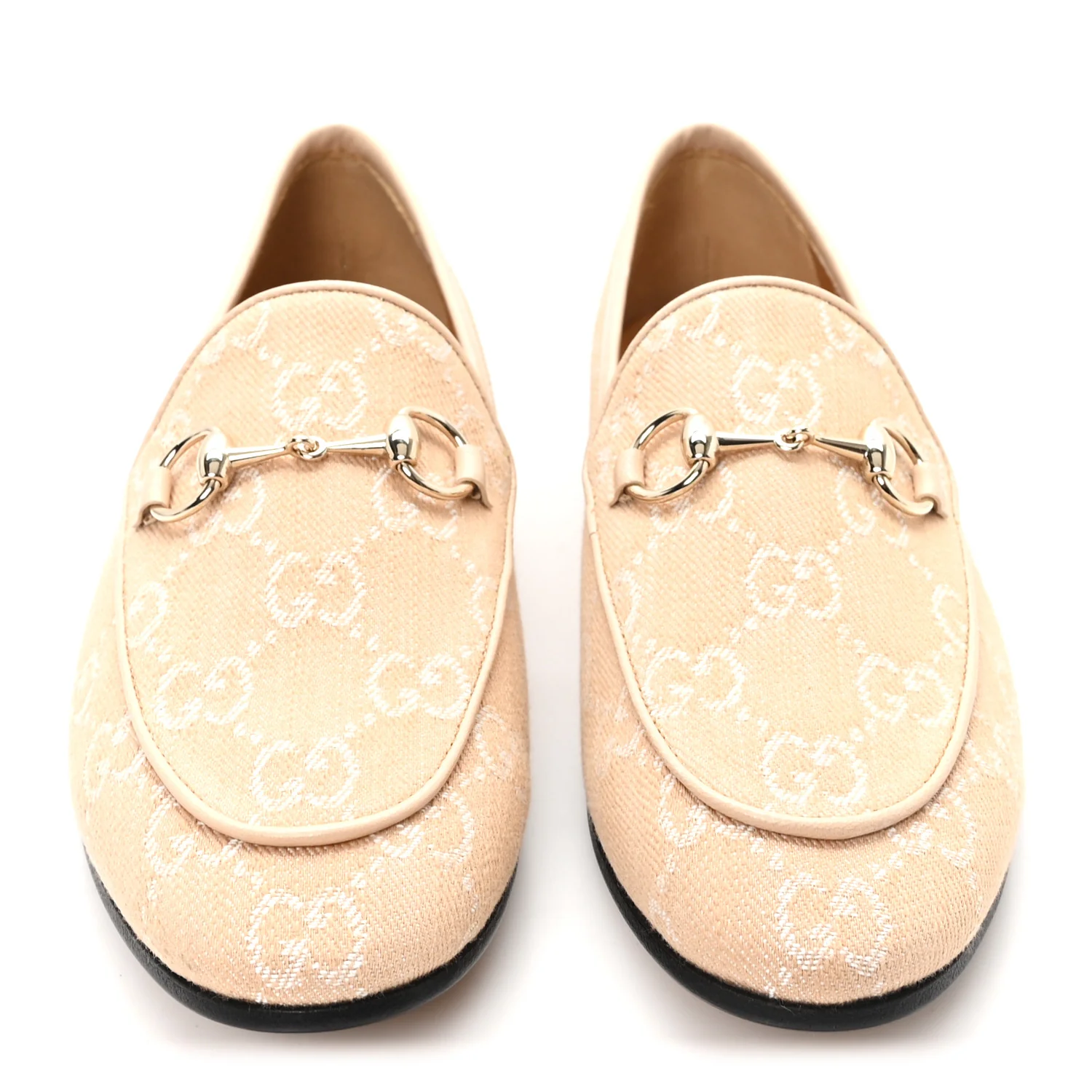 Canvas GG Monogram Horsebit Womens Jordaan Loafers 35.5 Souffle Rose - Top Club