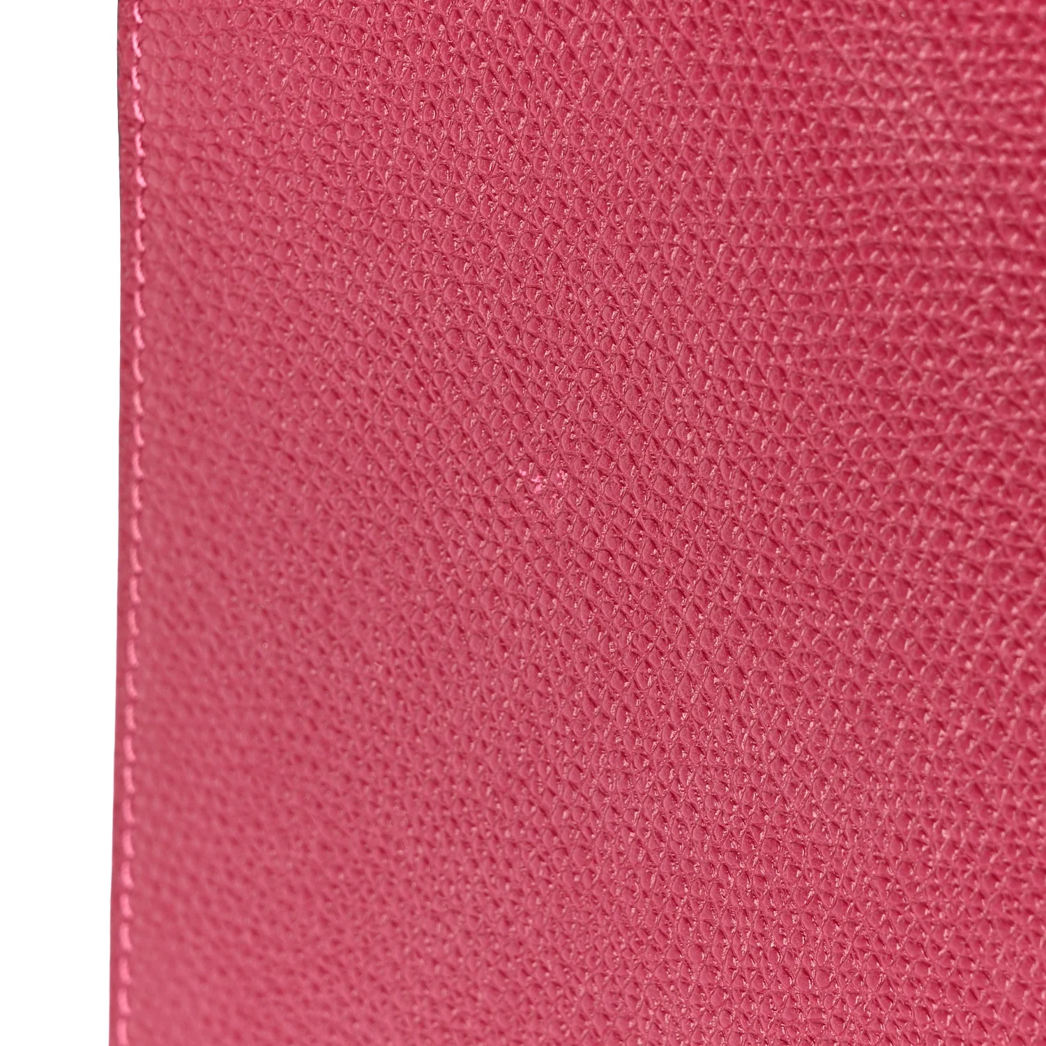Grainy Calfskin Large Vlogo Clutch Raspberry - Top Club