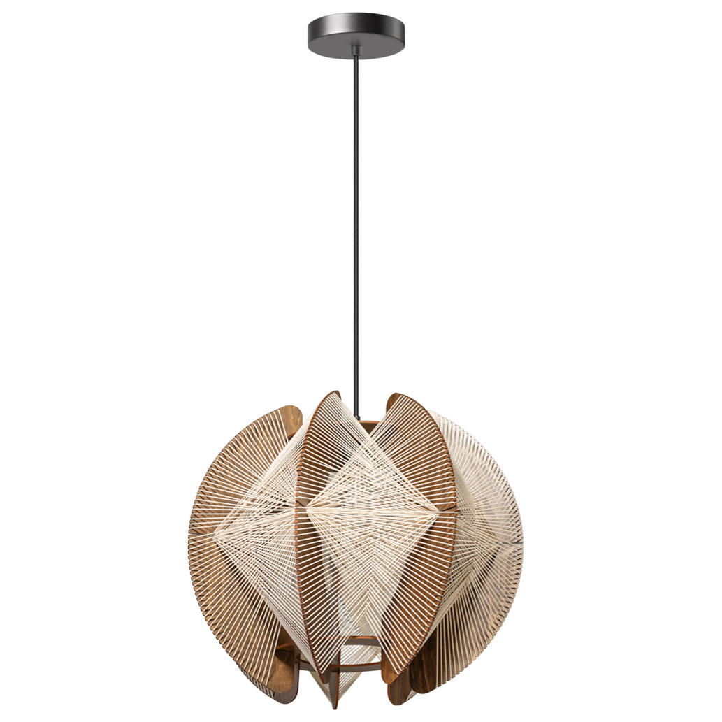Hanglamp Jessica touw Ø40 cm walnoot