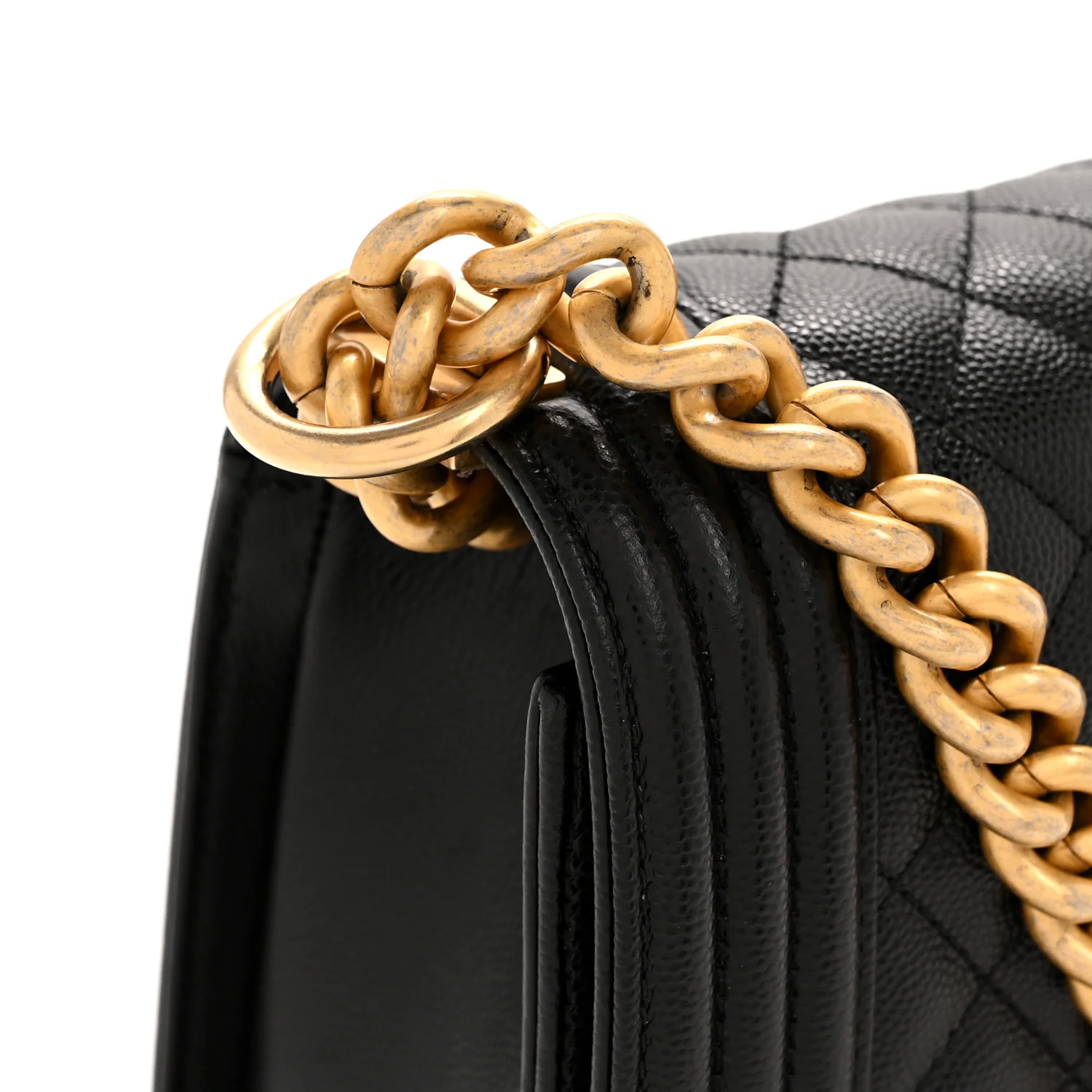 Caviar Quilted New Medium Boy Flap Black - Top Club