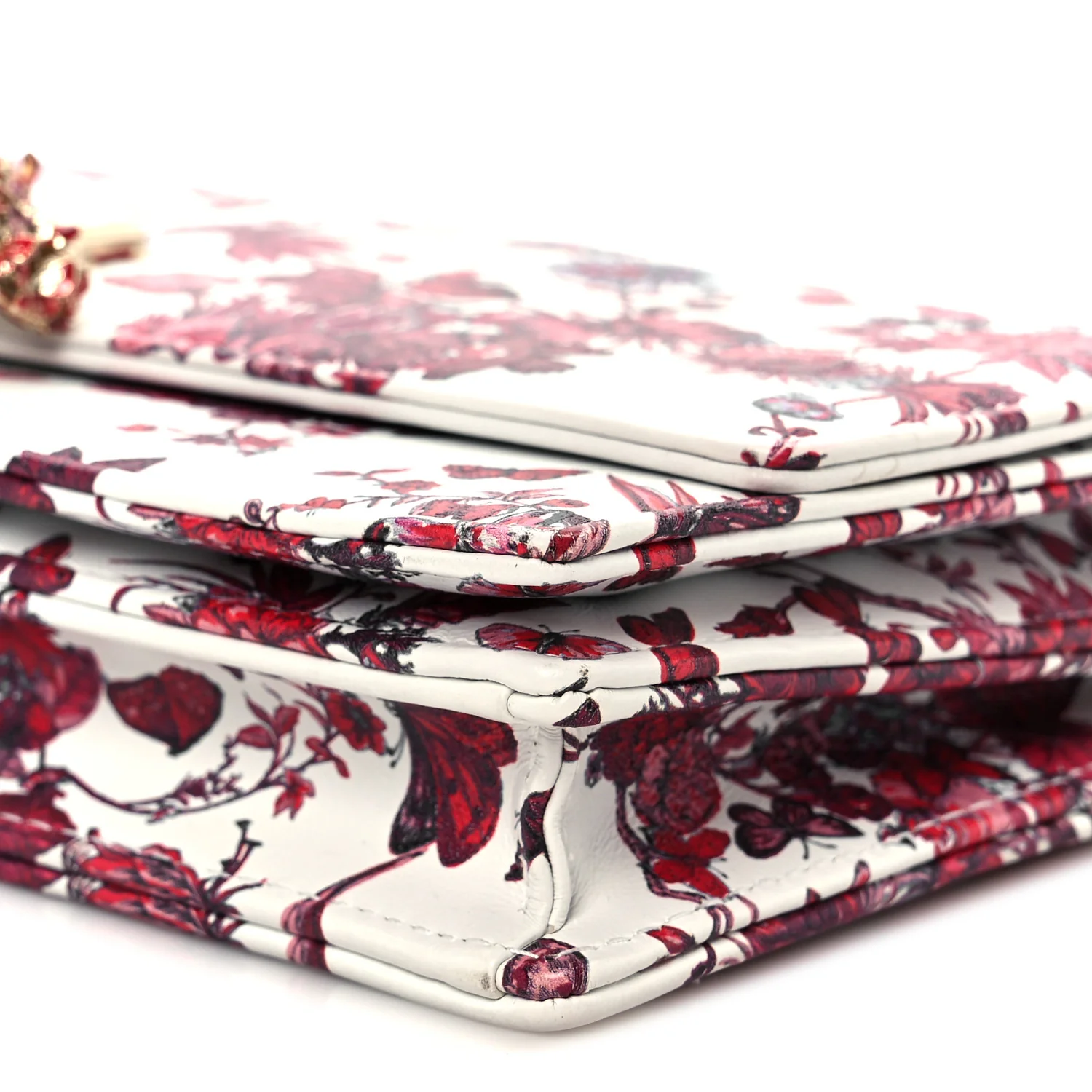 Calfskin Le Coeur Des Papillons Mini My Dior Bag White Multicolor - Top Club