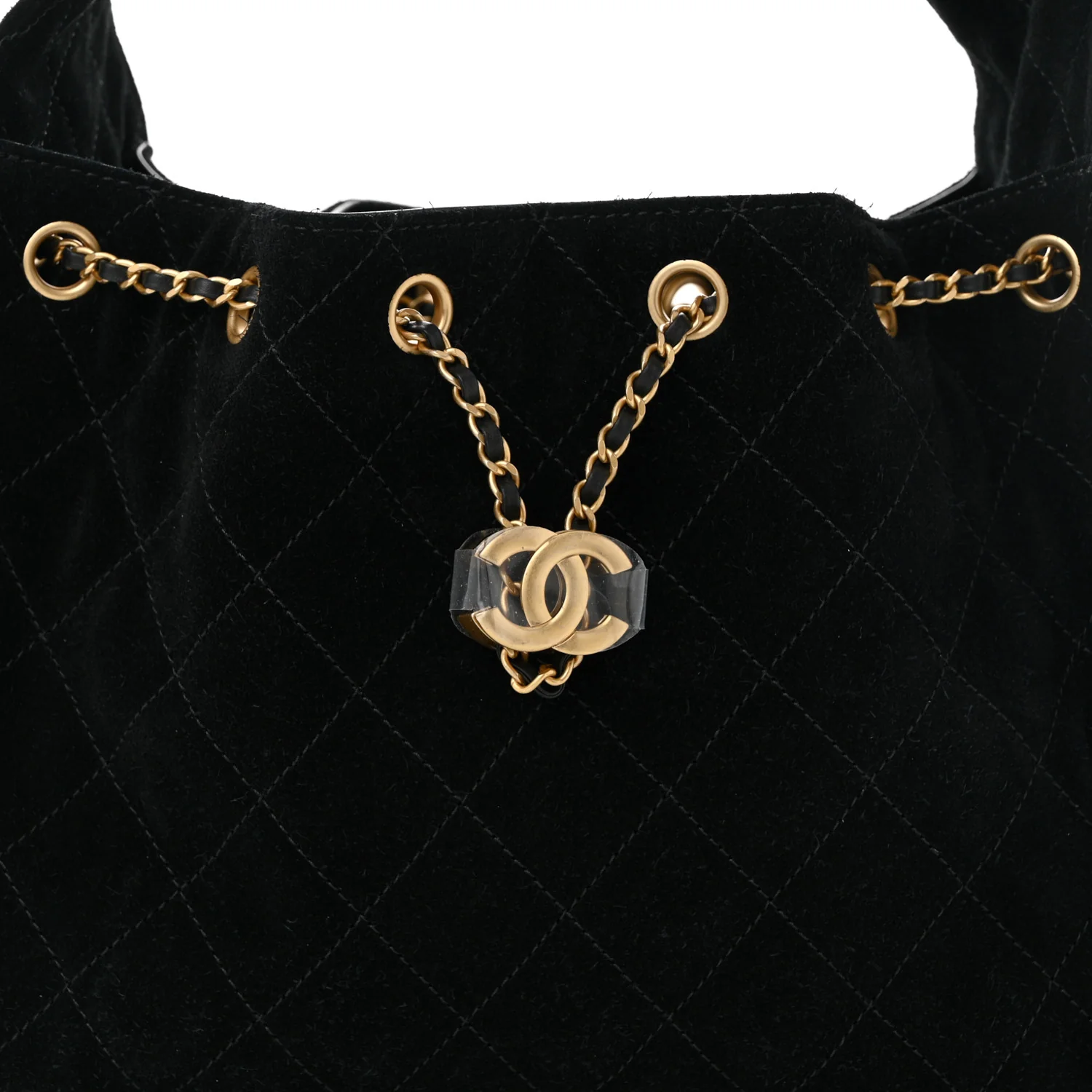 Suede Quilted Small Chanel 25 Handbag Black - Top Club