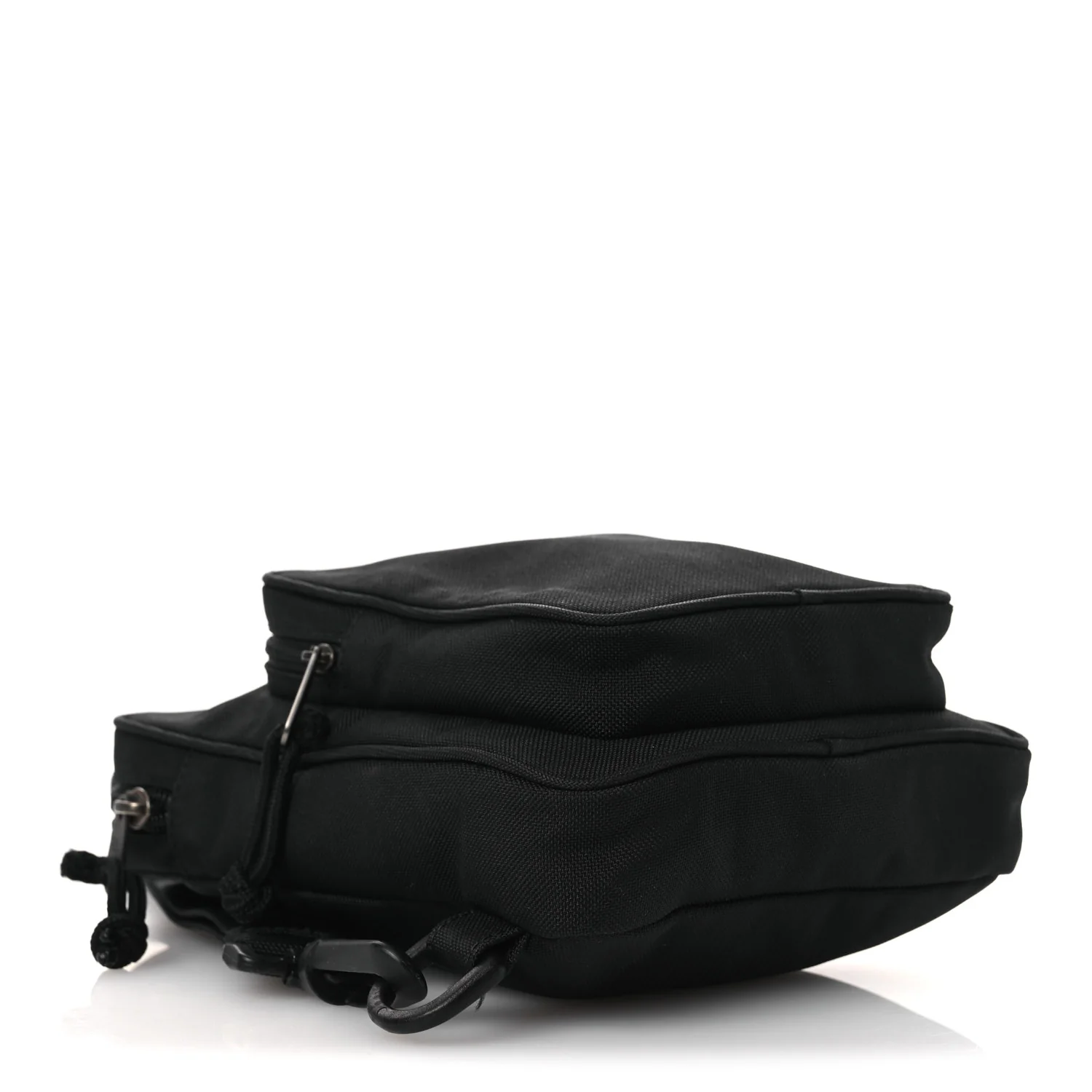 Nylon Logo Explorer Crossbody Messenger Bag Black - Top Club