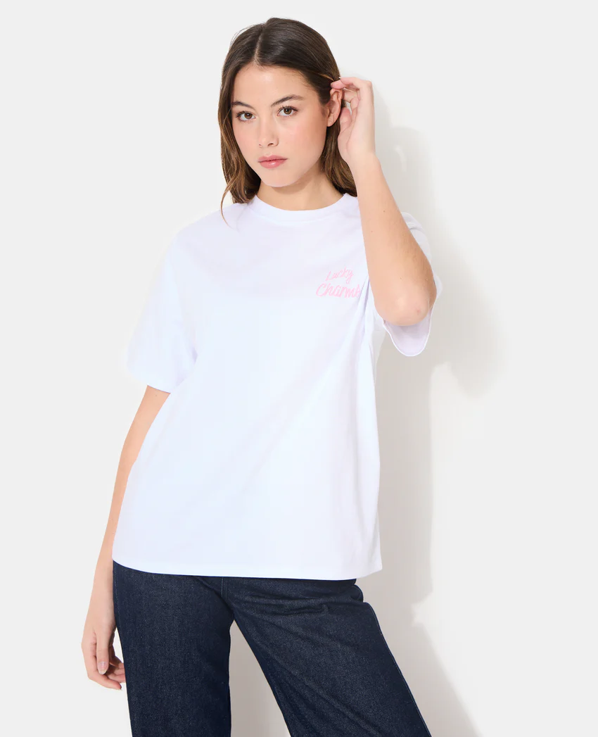 Pimkie T-shirt oversize avec print poitrine et dos
