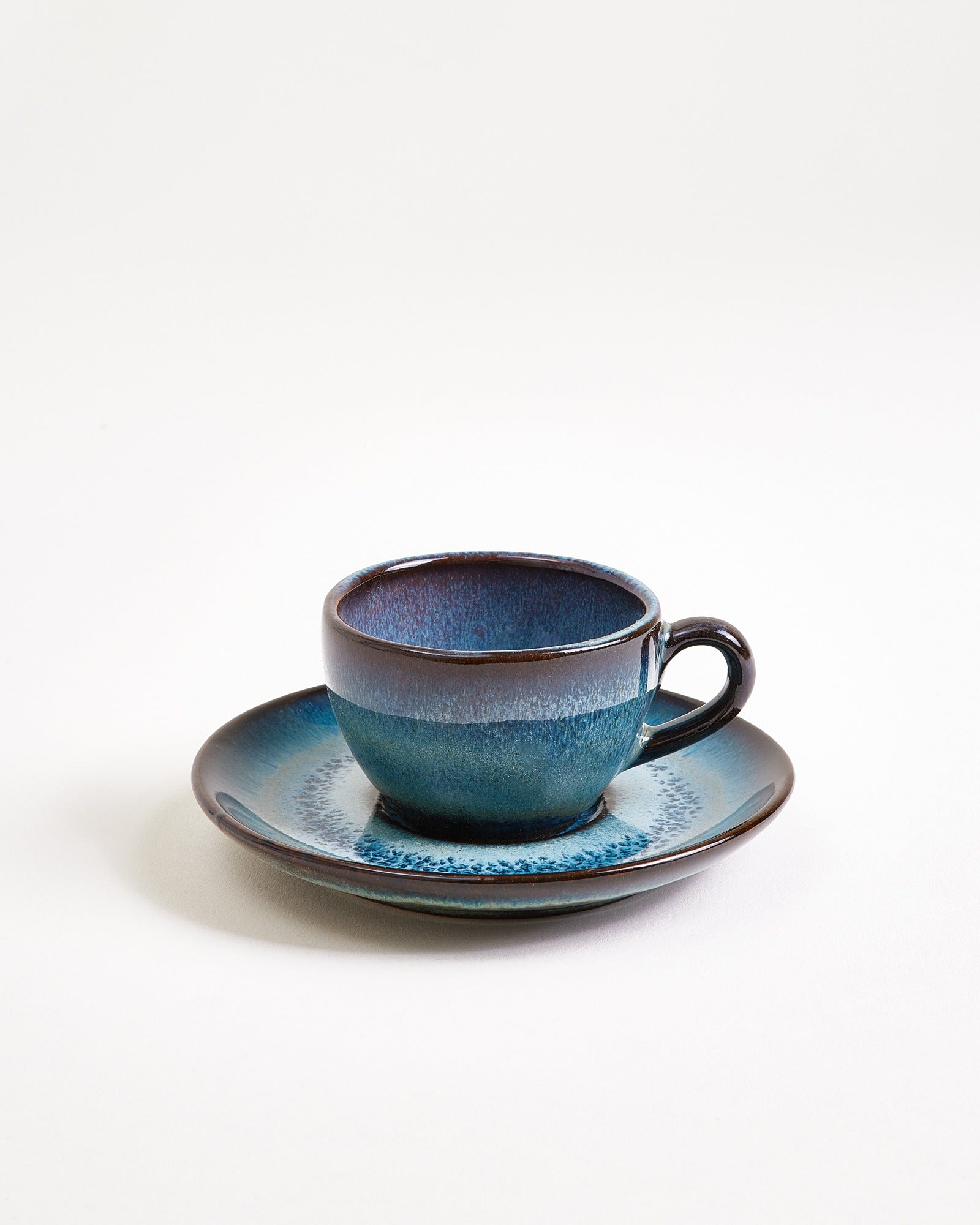 Madeira Espressotasse & Espressountertasse classic grünblau