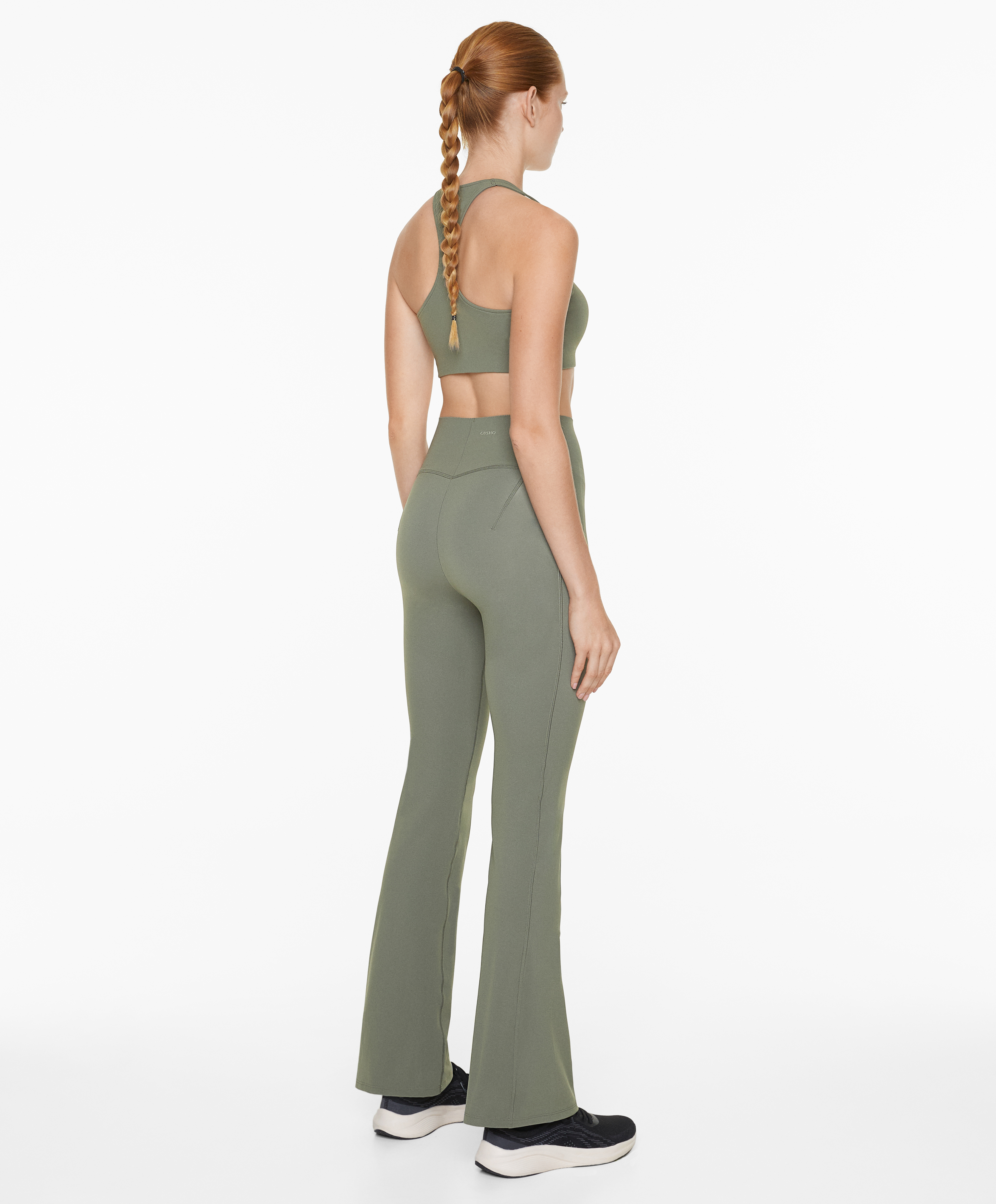 OYSHO Raise up core control compressive flare trousers
