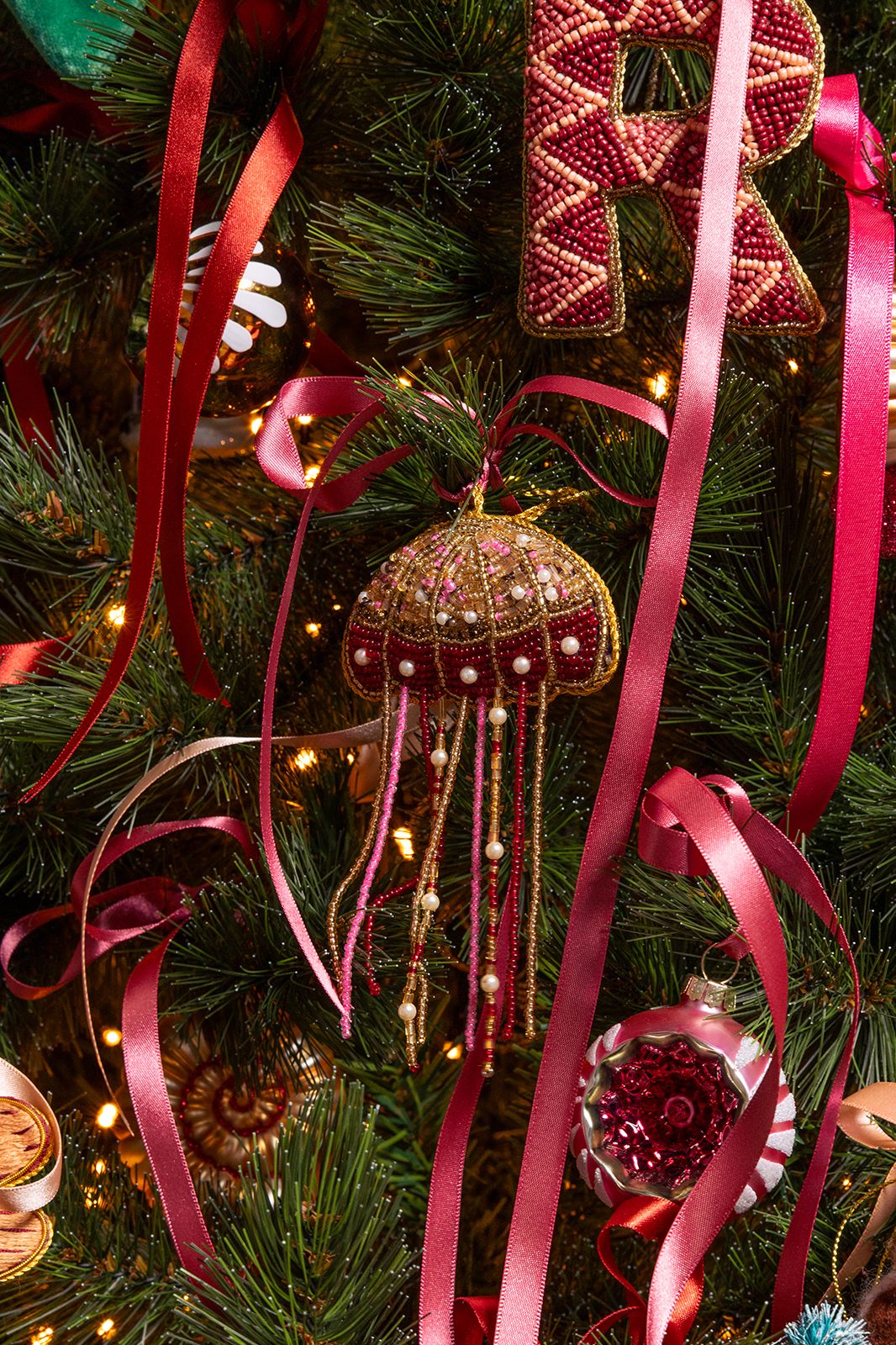 Rode kwal kersthanger