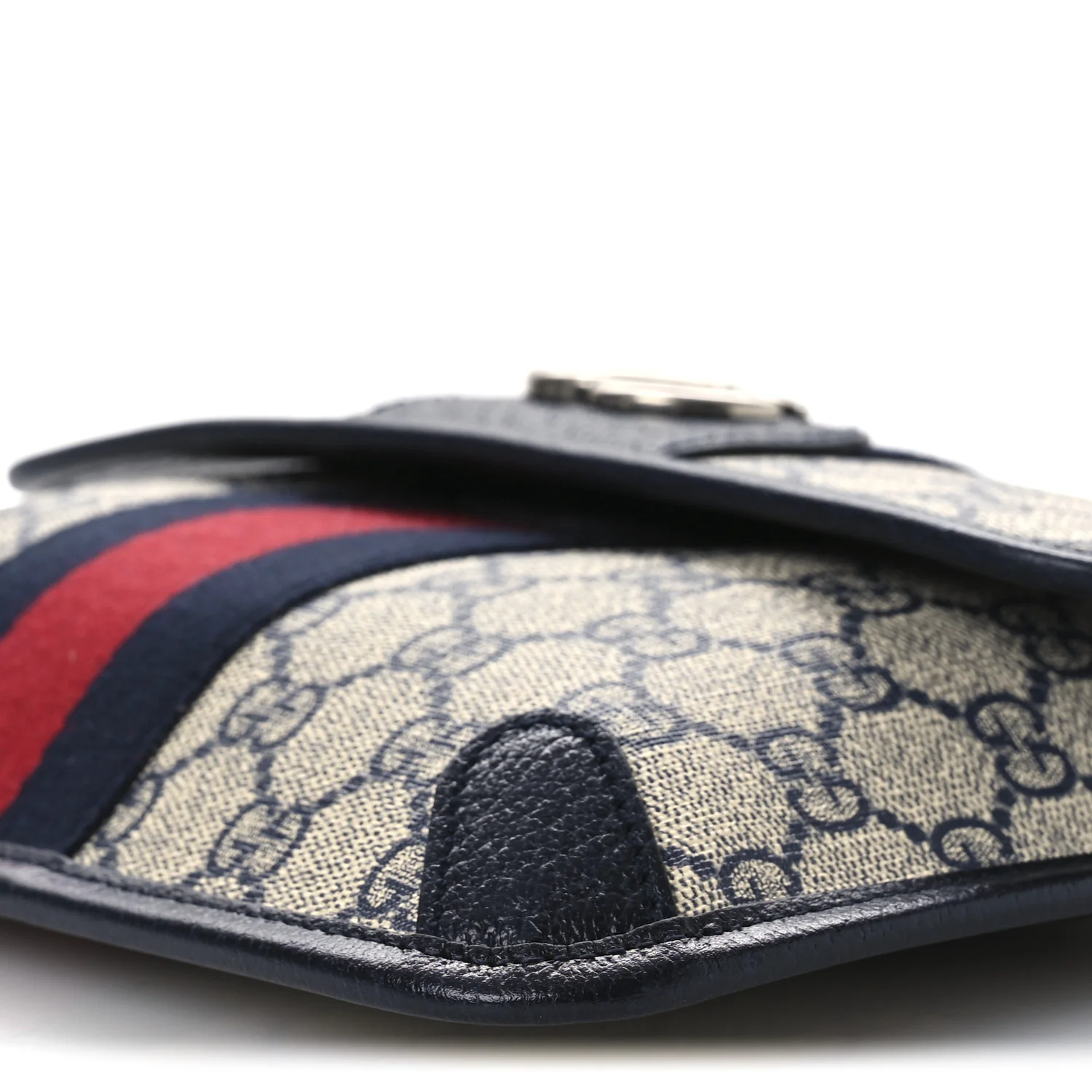 GG Supreme Monogram Web Small Ophidia Belt Bag 80 32 Beige Navy - Top Club