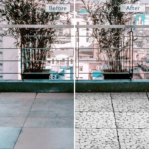 SUNWINGS 4PCS Natural Stone Interlocking Deck Tiles 12