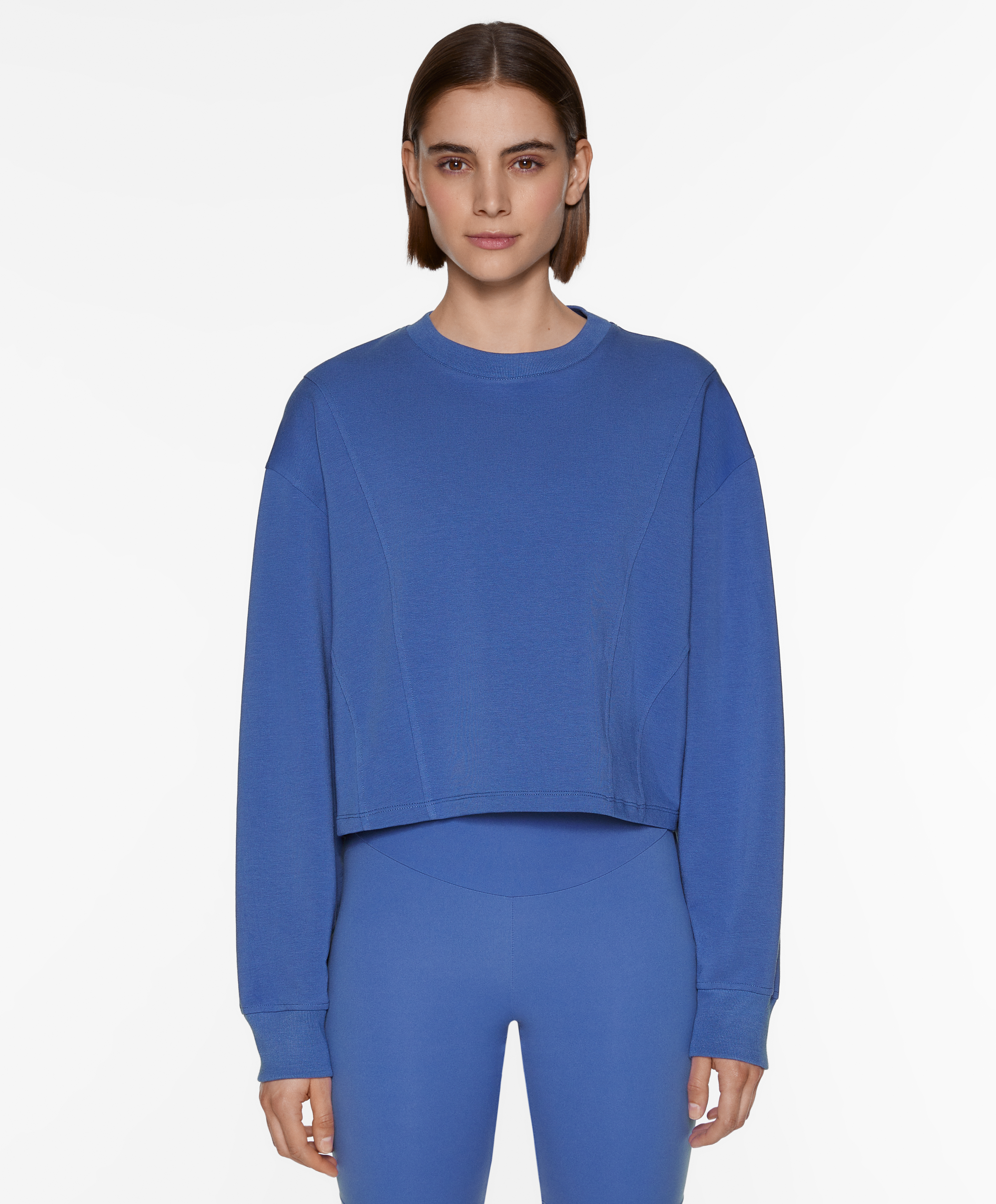 OYSHO Crop sweatshirt with cotton and modal