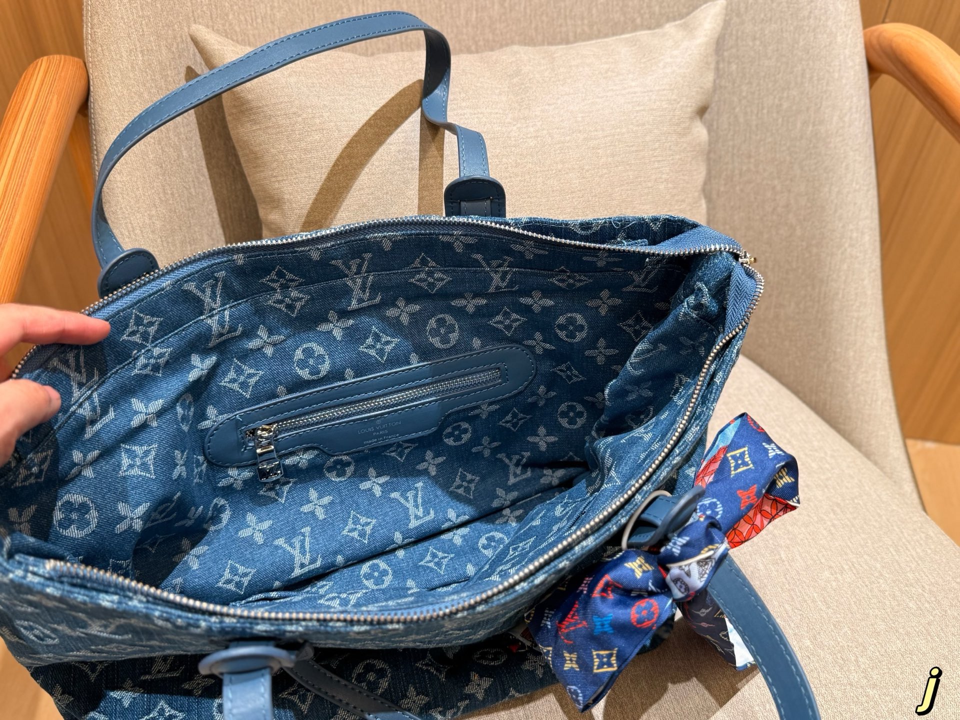 Louis new arrival neverfull denim bag size:40*24*16 cm - Top Club