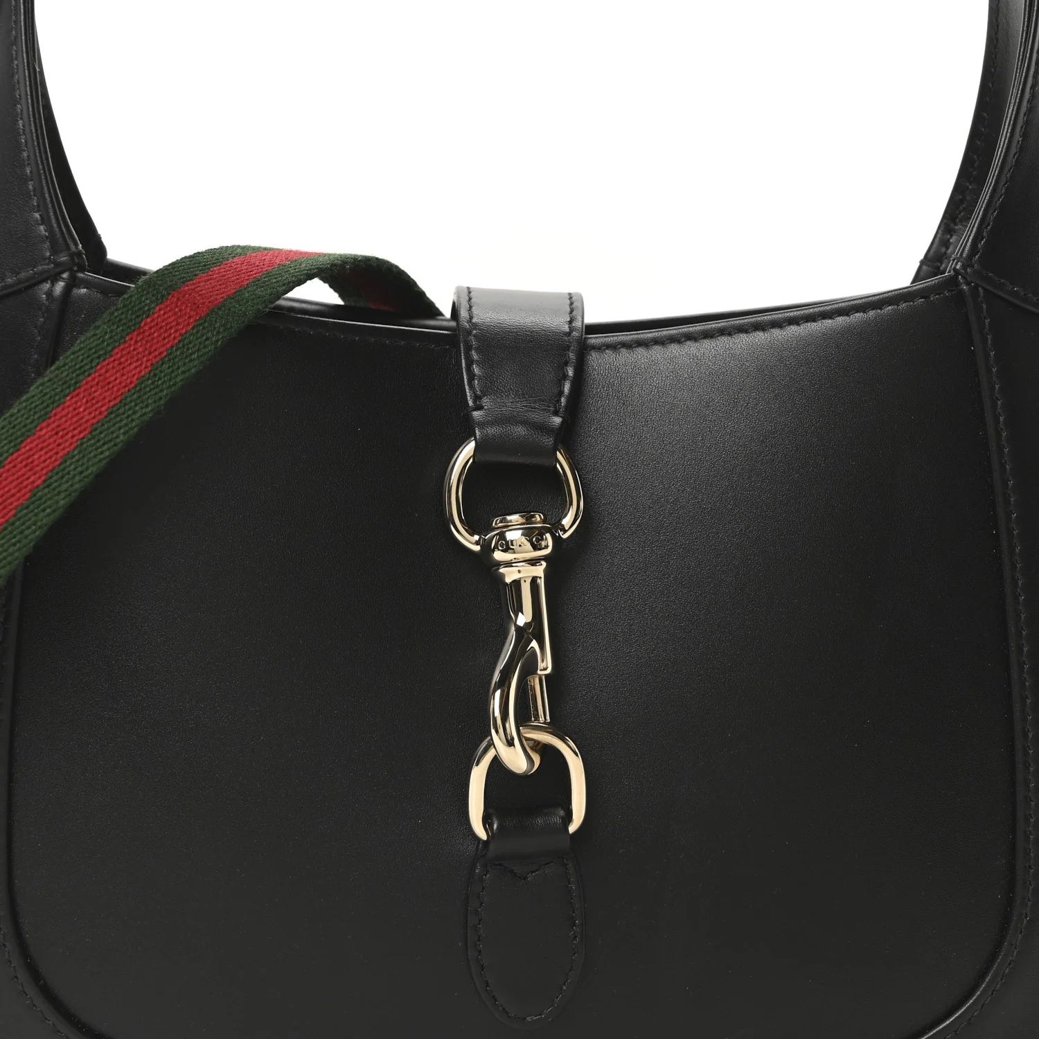 Calfskin Small Jackie Shoulder Bag Black - Top Club