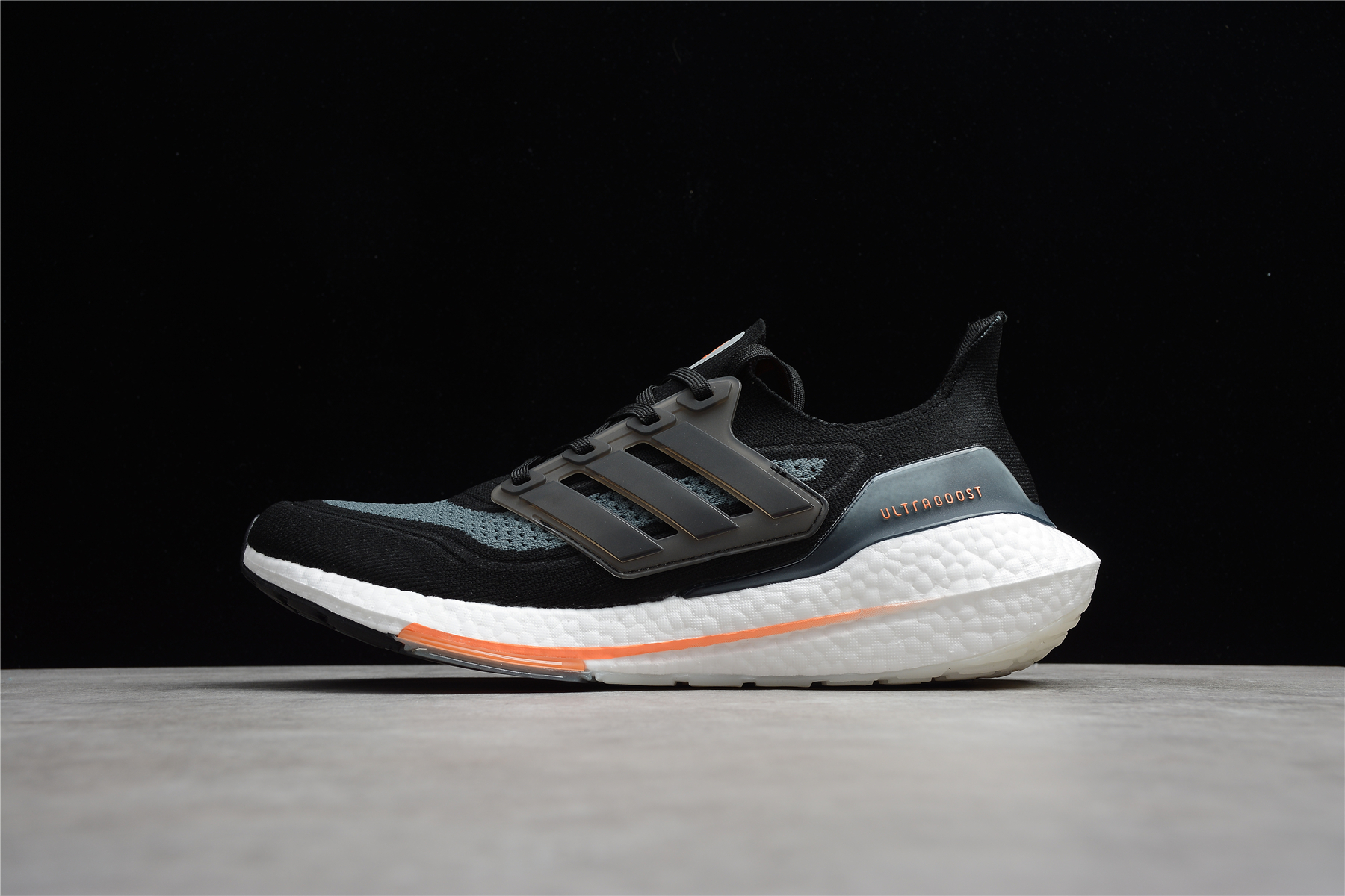 Adidas Ultra Boost 21 Black Blue Oxide Screaming Orange FY0389 - Sneaker Replica Workshop